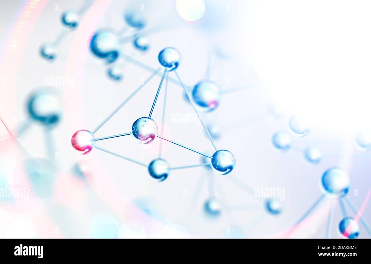 Conception de molécules ou d'atomes, structure abstraite pour la science ou le fond chimique.Science background.3D rendu Banque D'Images