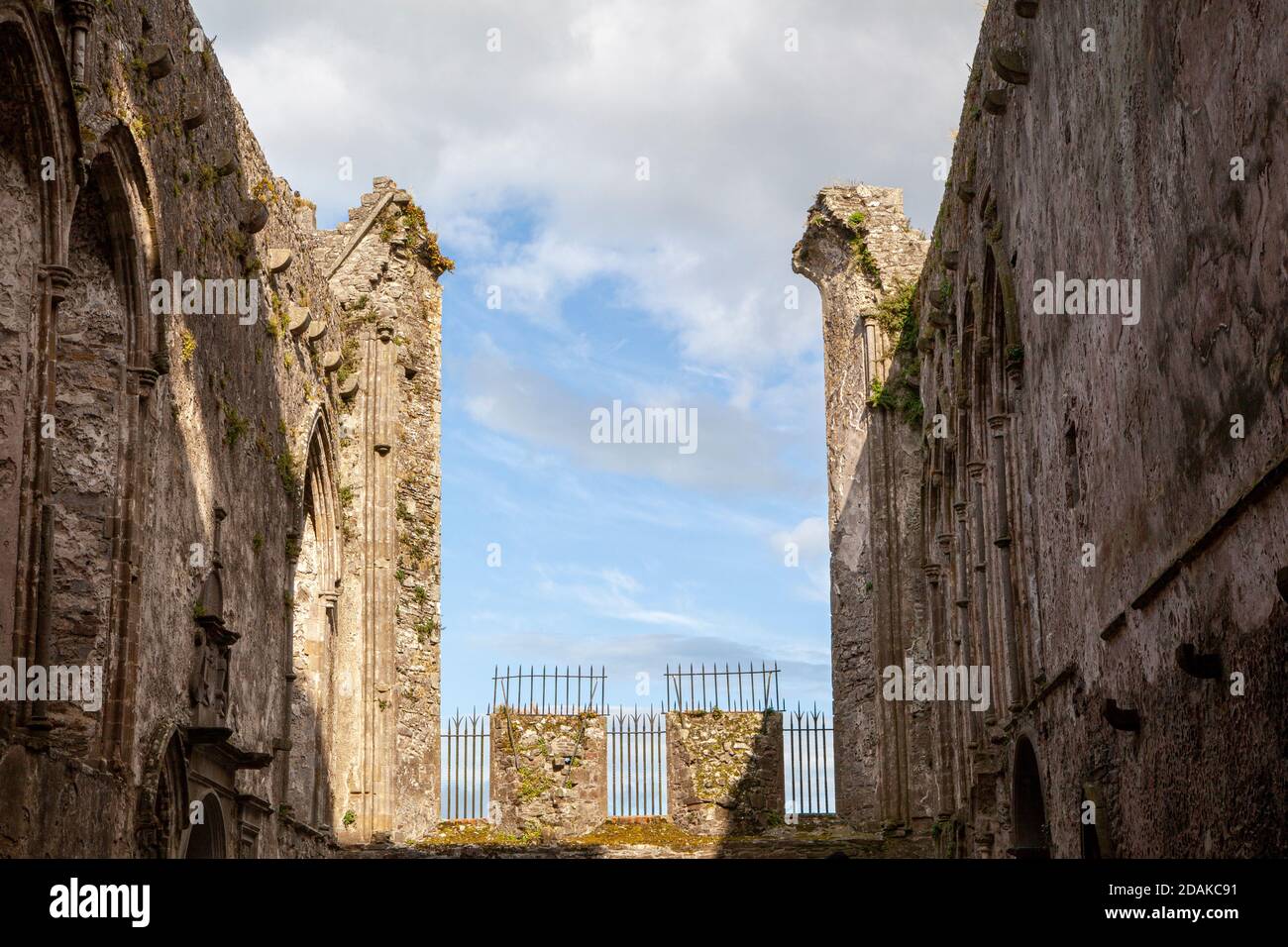 Intérieur d'une ancienne cathédrale appelée Rock de Cashel Banque D'Images