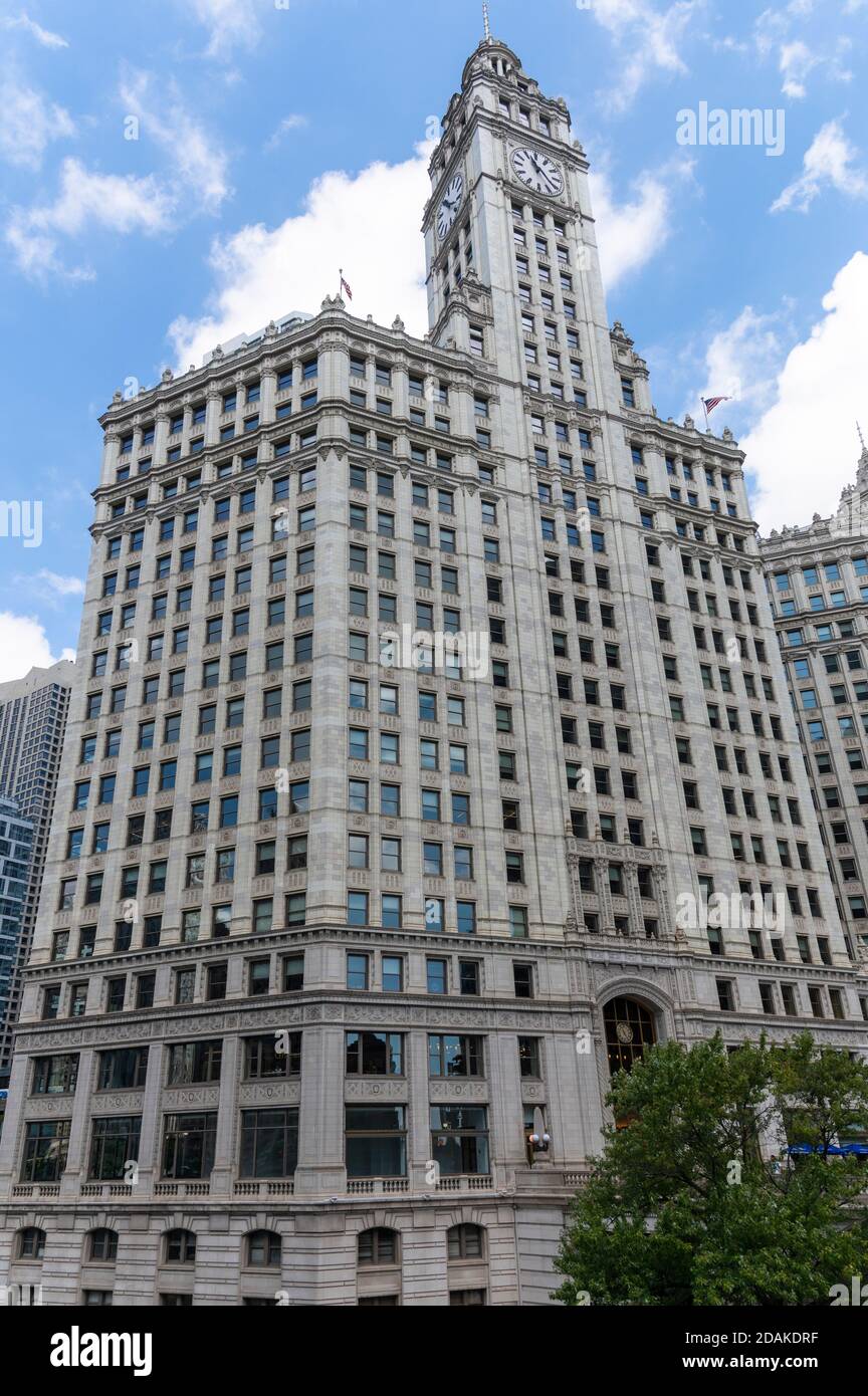 Bâtiment Wrigley à Chicago, Illinois Banque D'Images