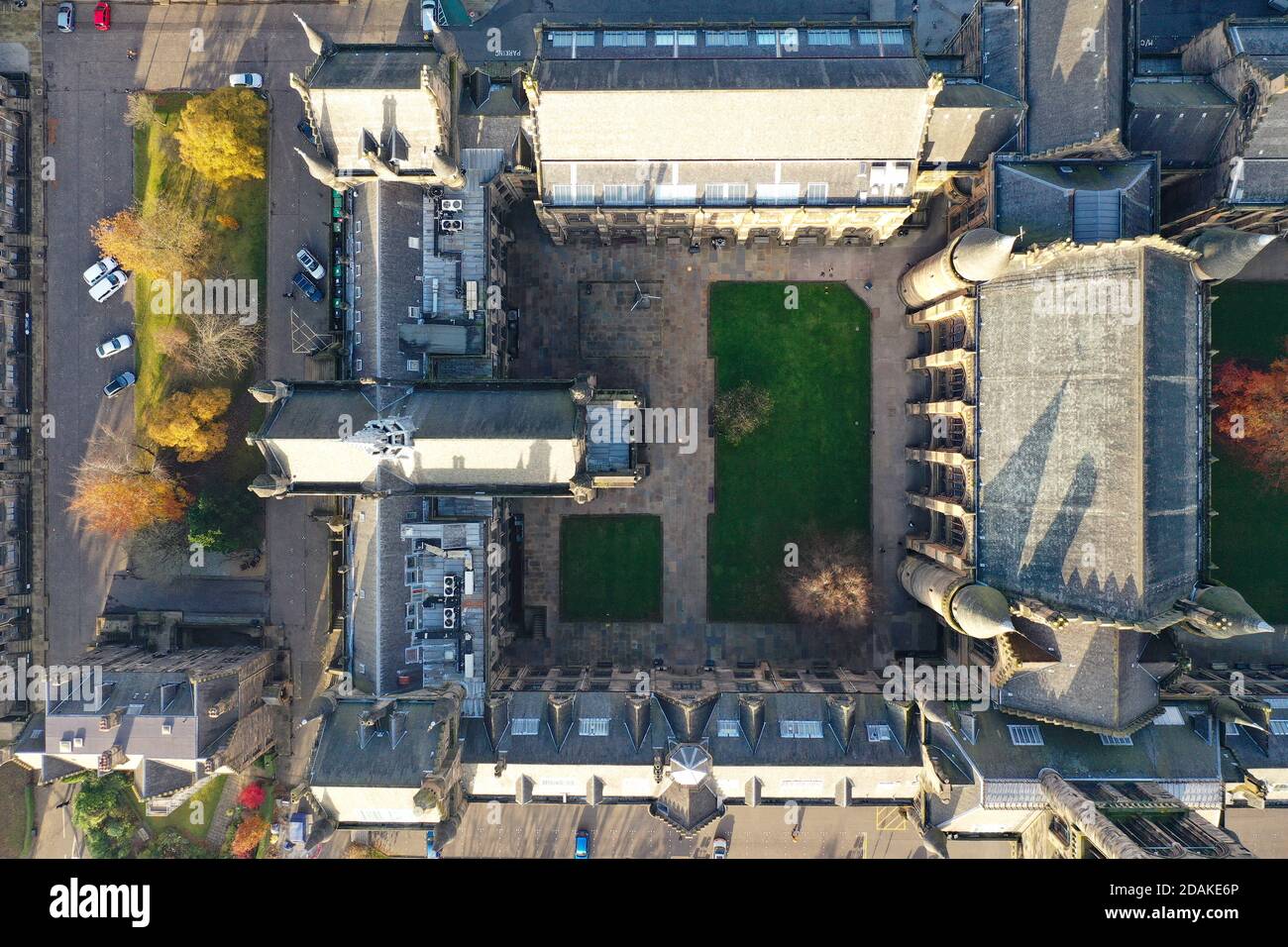 Vue aérienne sur l'université de Glasgow Banque D'Images