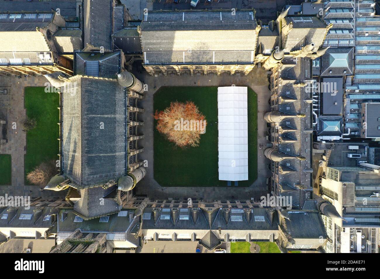 Vue aérienne sur l'université de Glasgow Banque D'Images