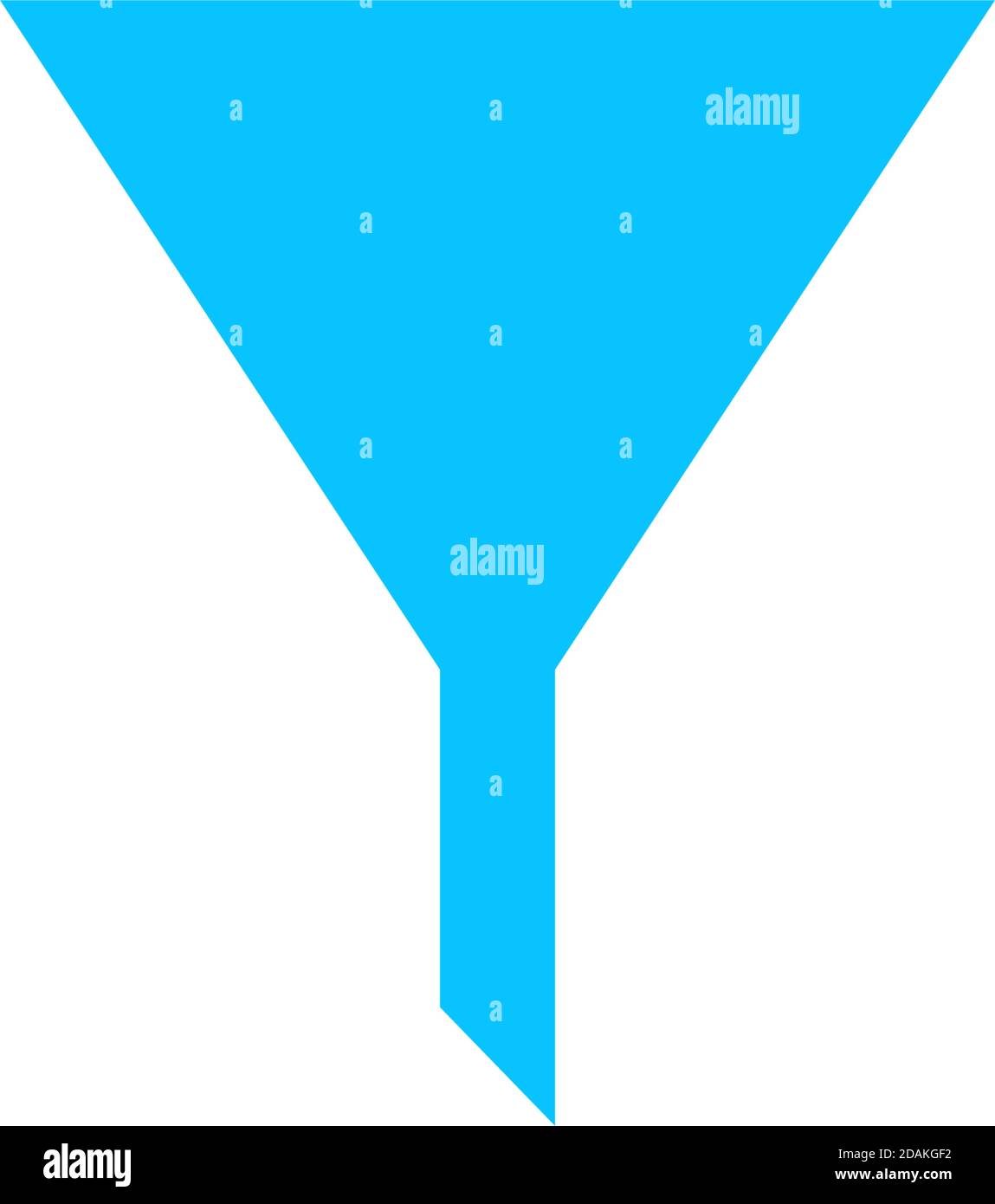 Icône du filtre de l'entonnoir plate. Pictogramme bleu sur fond blanc. Symbole d'illustration vectorielle Illustration de Vecteur