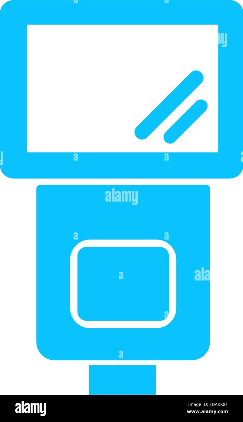 Rincer l'icône d'ampoule à plat. Pictogramme bleu sur fond blanc. Symbole d'illustration vectorielle Illustration de Vecteur