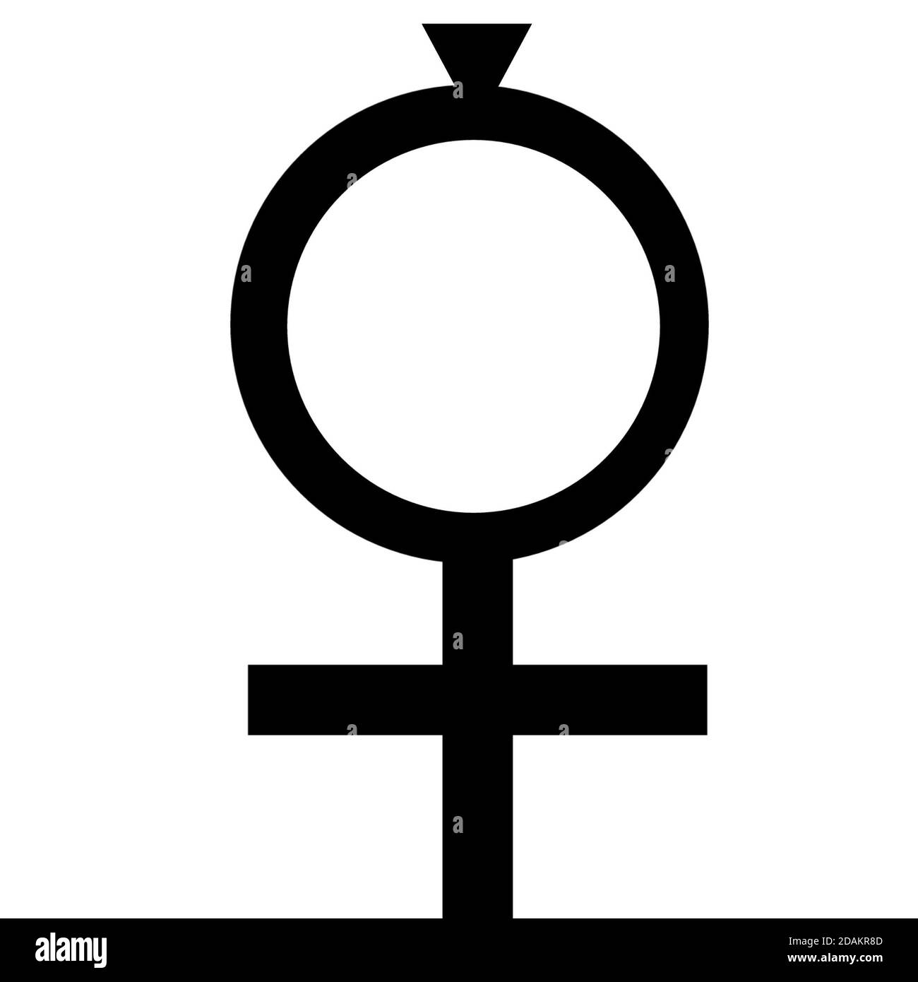 symbole ankh copte sur fond blanc. Banque D'Images symbole ankh copte sur fond blanc. Banque D'Images