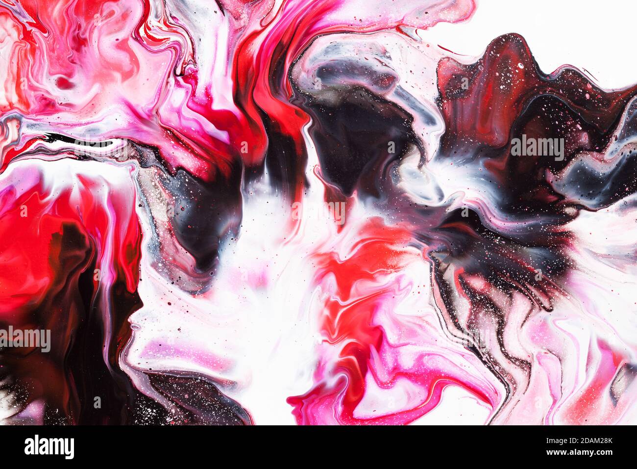 Arrière-plan abstrait d'art fluide. Thème floral Banque D'Images