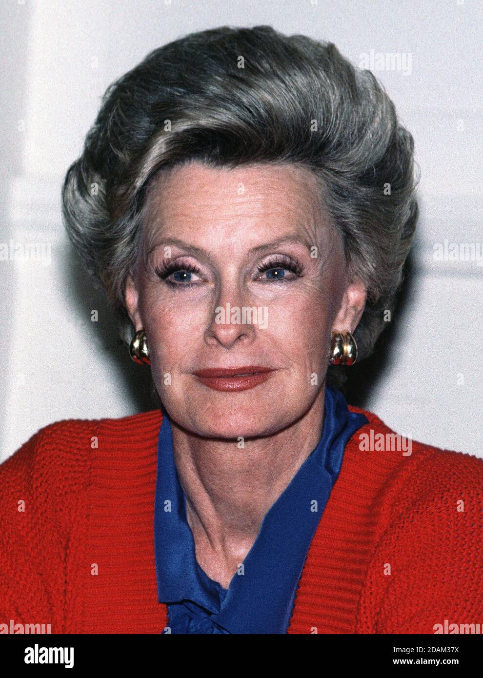 Actrice, Dina Merrill, à San Francisco, 1986 Banque D'Images
