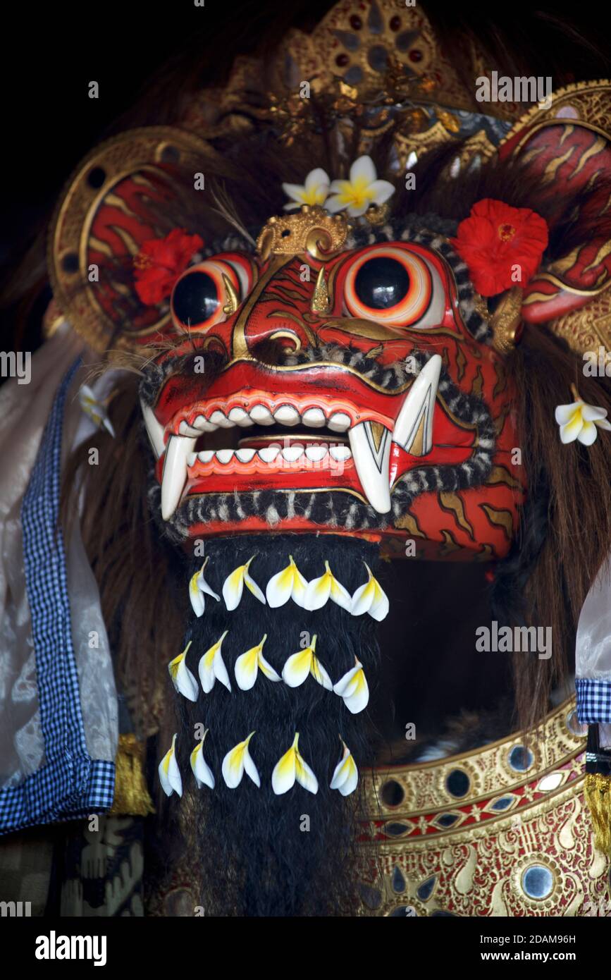 Masque Barong, Bali, Indonésie. Banque D'Images