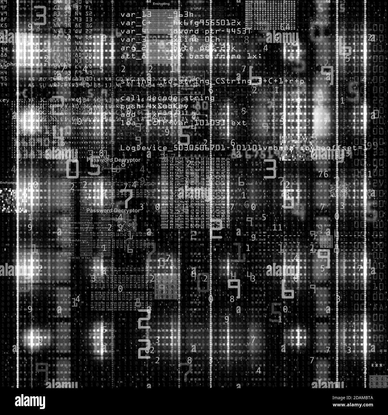 Code de l'ordinateur, de l'illustration. Banque D'Images