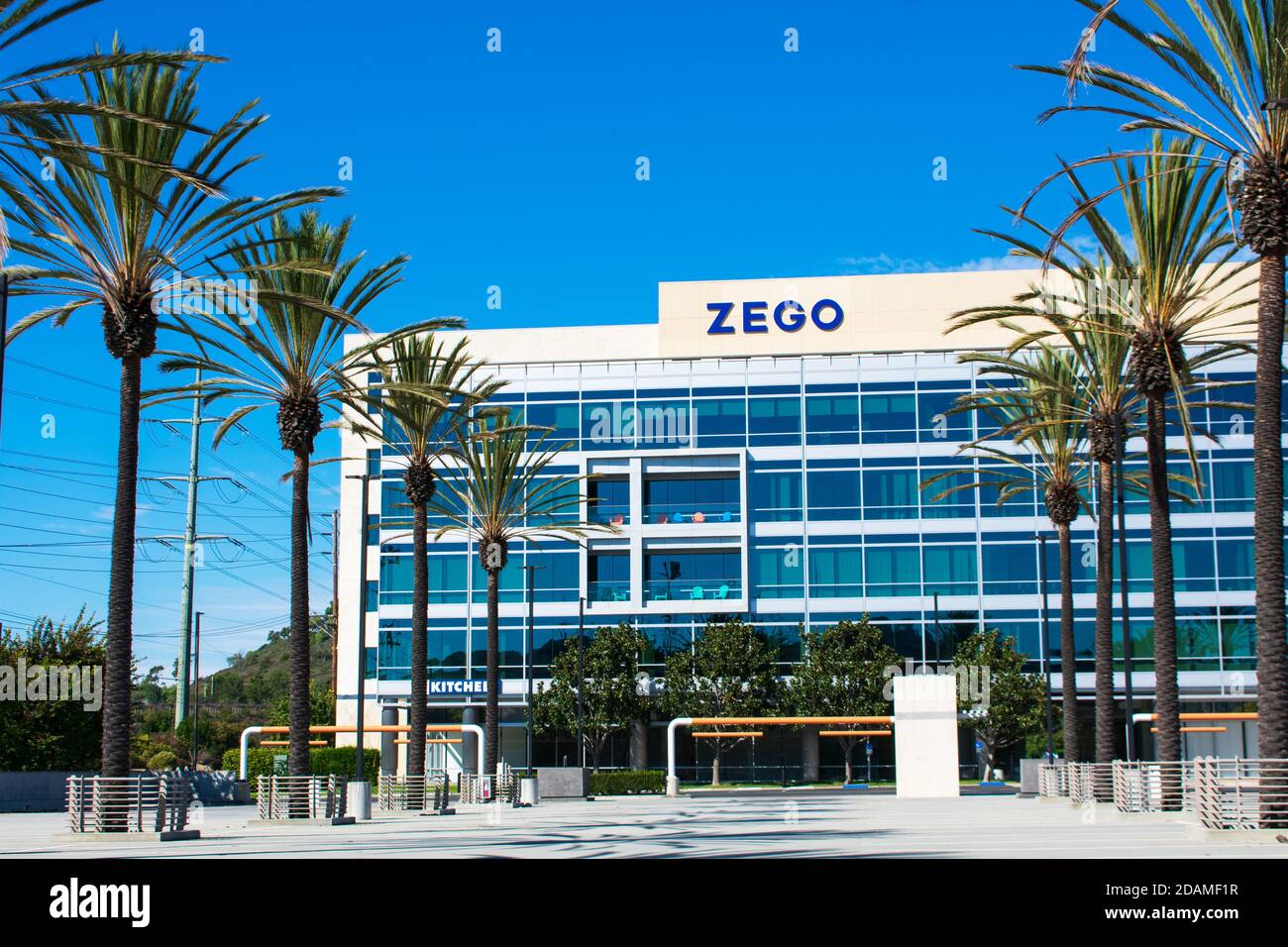 Bâtiment du siège de Zego. Zego est une société de services technologiques de gestion immobilière - San Diego, Californie, Etats-Unis - 2020 Banque D'Images