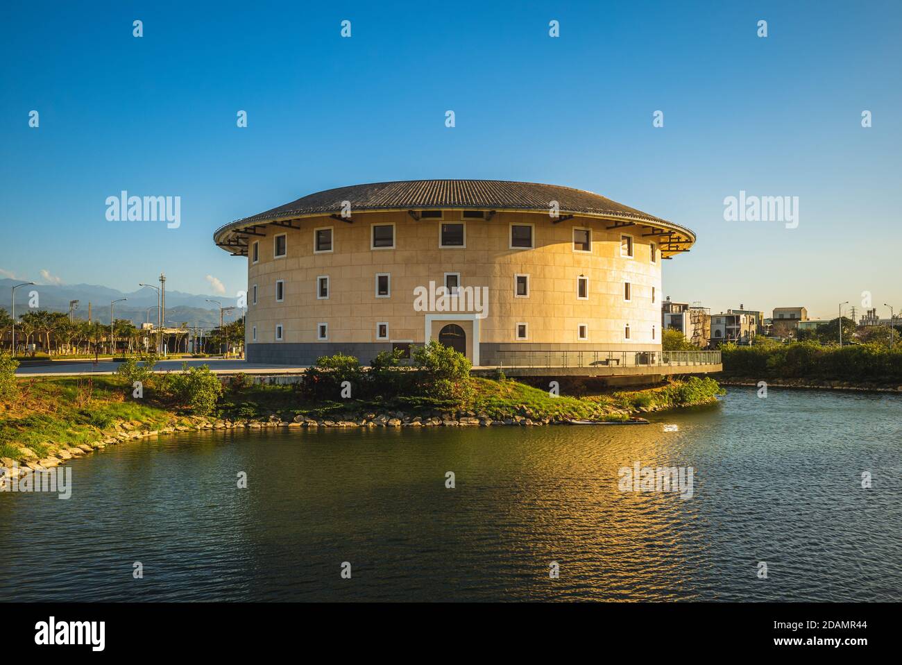 Hakka tulou maison ronde à Miaoli, Taïwan Banque D'Images