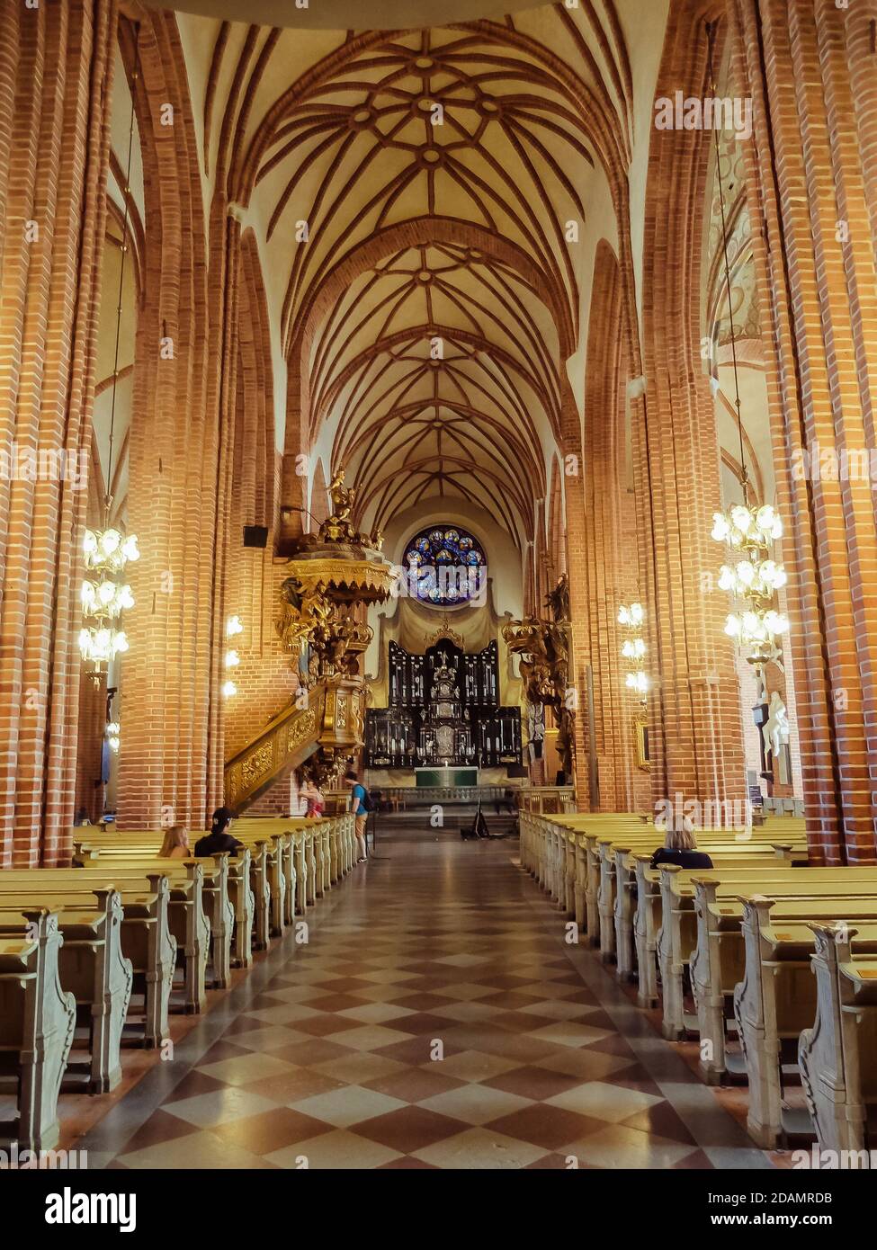 Intérieur de l'église Storkyrkan, également connue sous le nom d'église Saint-Nicolas ou cathédrale de Stockholm. C'est la deuxième plus ancienne église de Stockholm, en Suède Banque D'Images