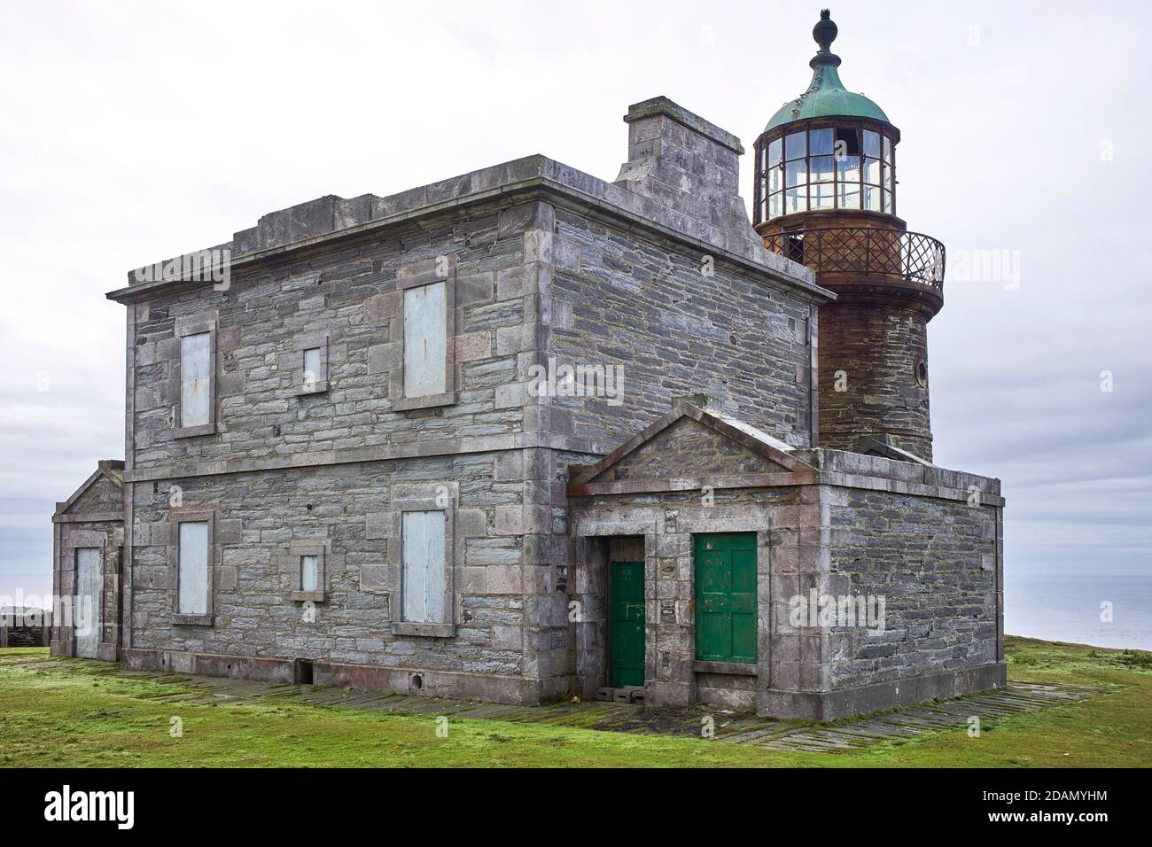 La partie inférieure des deux phares d'origine construits en 1816-18 Par Robert Stevenson Banque D'Images