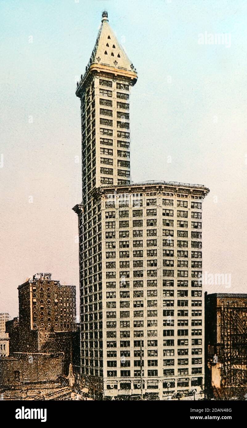 L C Smith Building, Seattle, probablement les années 1920 Banque D'Images
