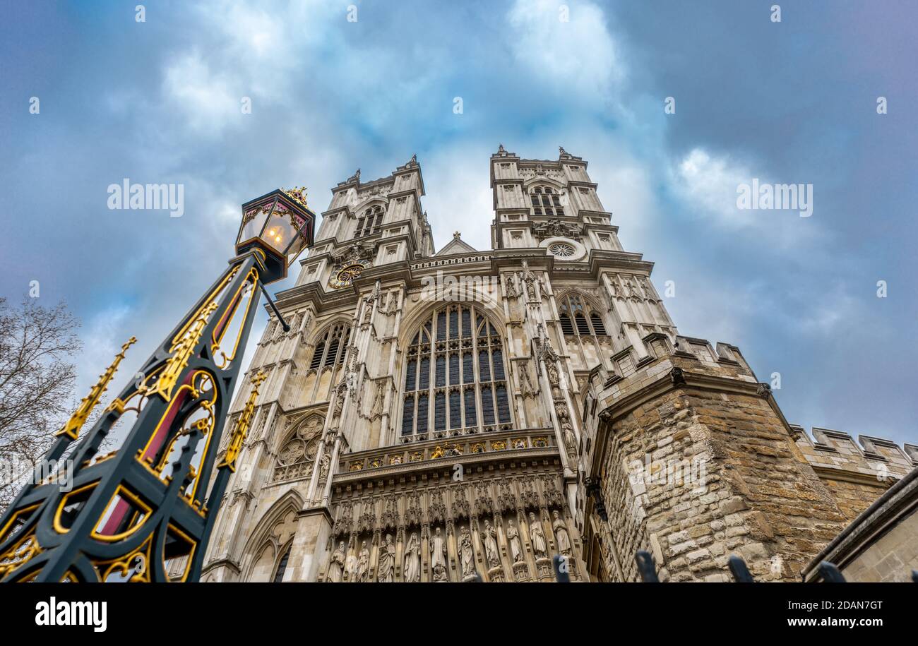 Abbaye de Westminster par en bas Banque D'Images