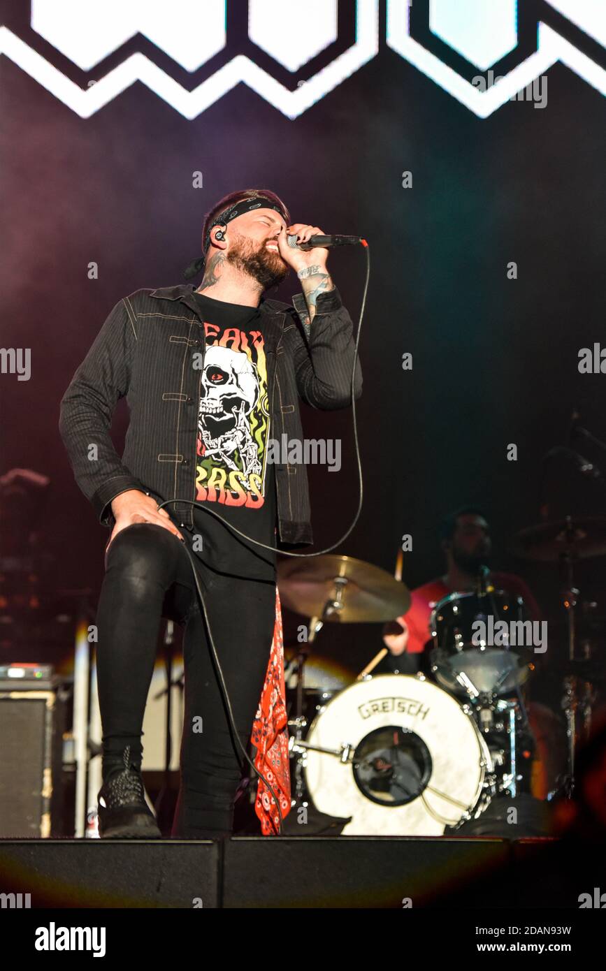 Las Vegas Nevada, le 18 octobre 2019 – Metal Rockers, Beartooth se déroule au festival de musique de métaux lourds de Las Vegas, Nevada Banque D'Images