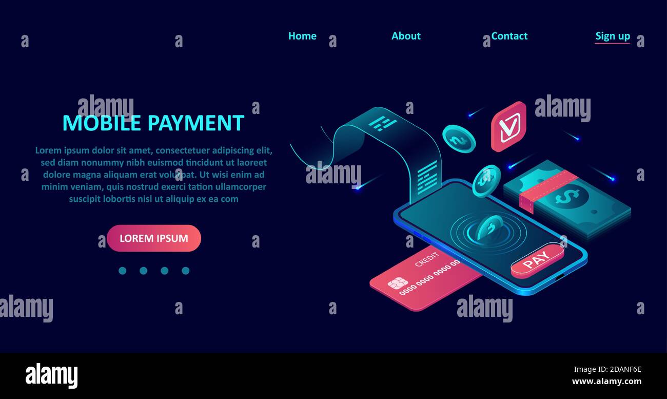 Concept de paiement en ligne. Vecteur d'un smartphone avec carte de crédit et application de banque sur Internet. Illustration de Vecteur