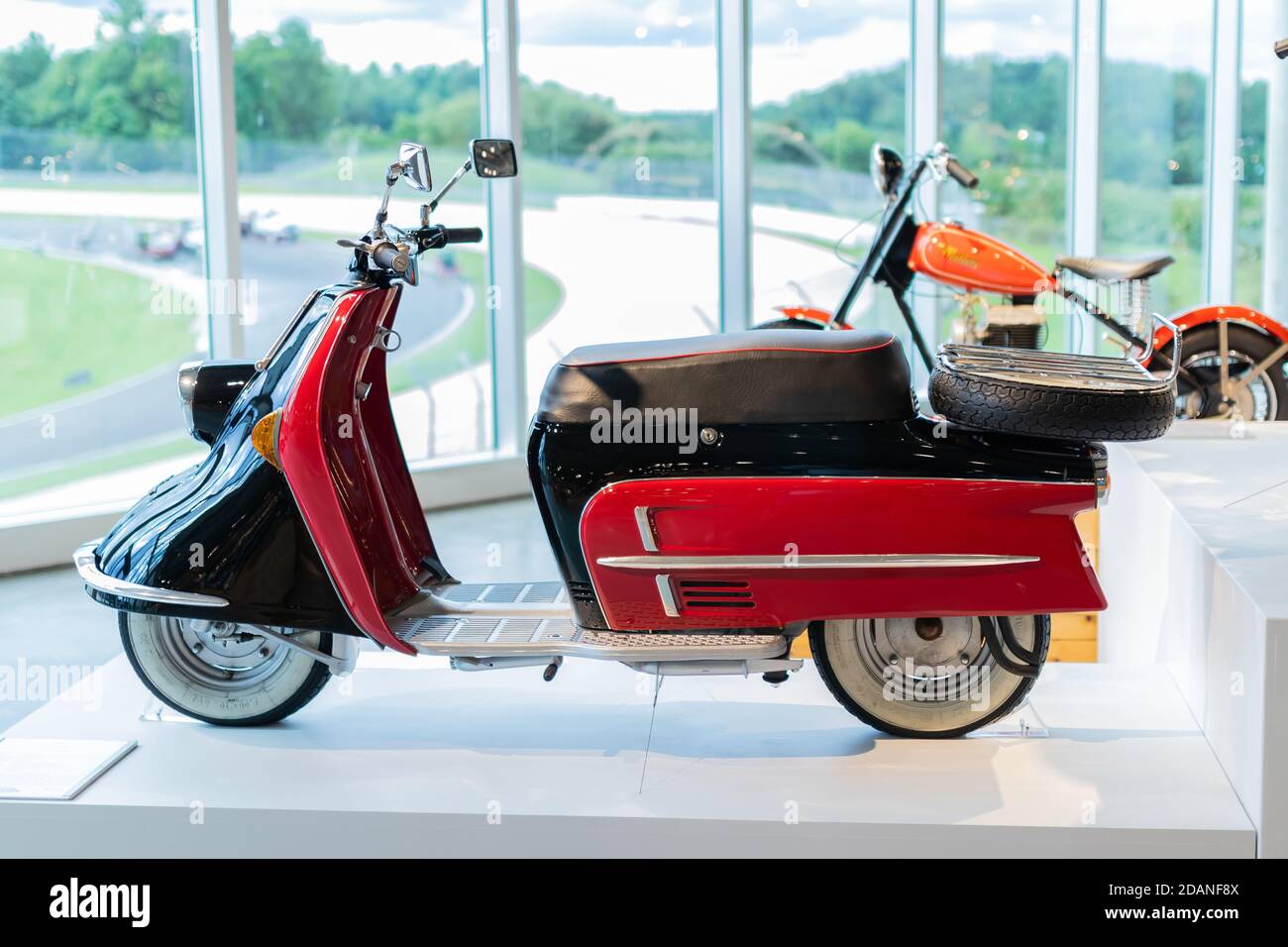 Scooter d'époque au musée Barber Motorsport Leeds Alabama Banque D'Images