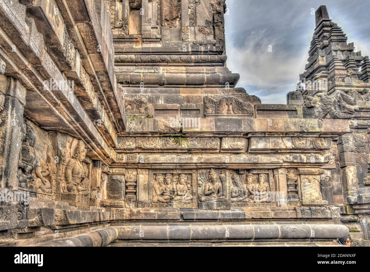 Temple de Prambanan, Java, Indonésie Banque D'Images