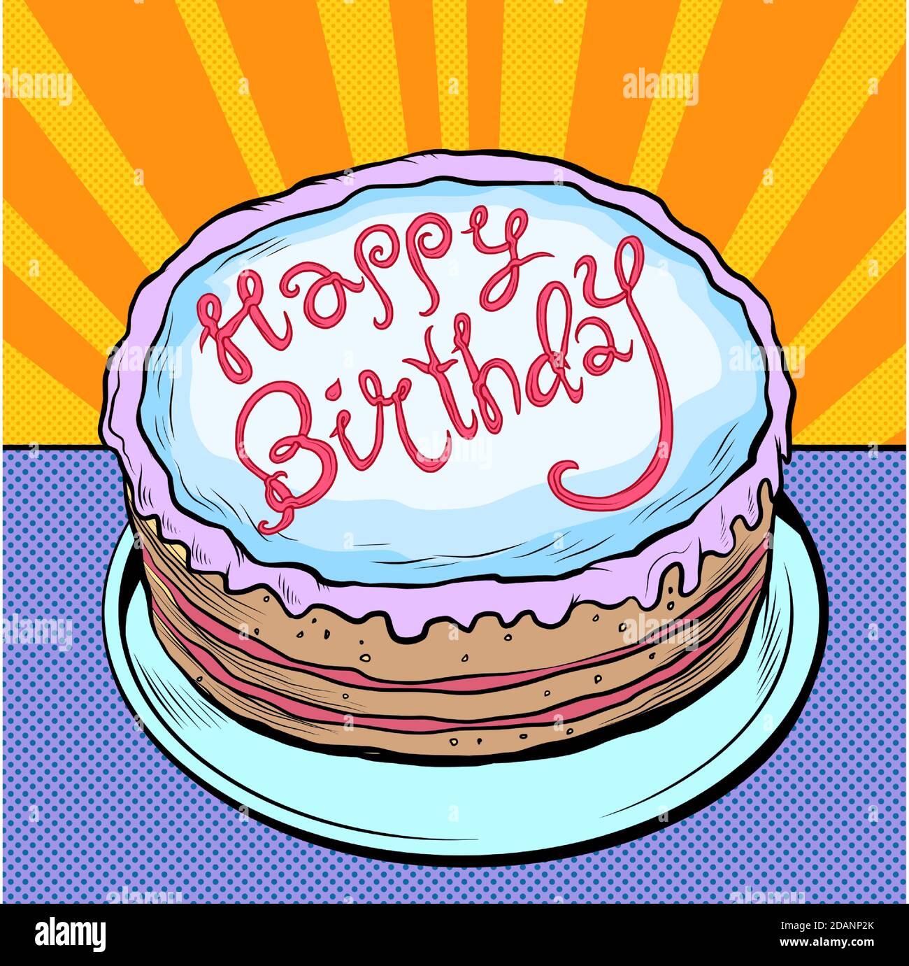 Party Word Birthday Cake Colorful Banque D Images Vectorielles Alamy