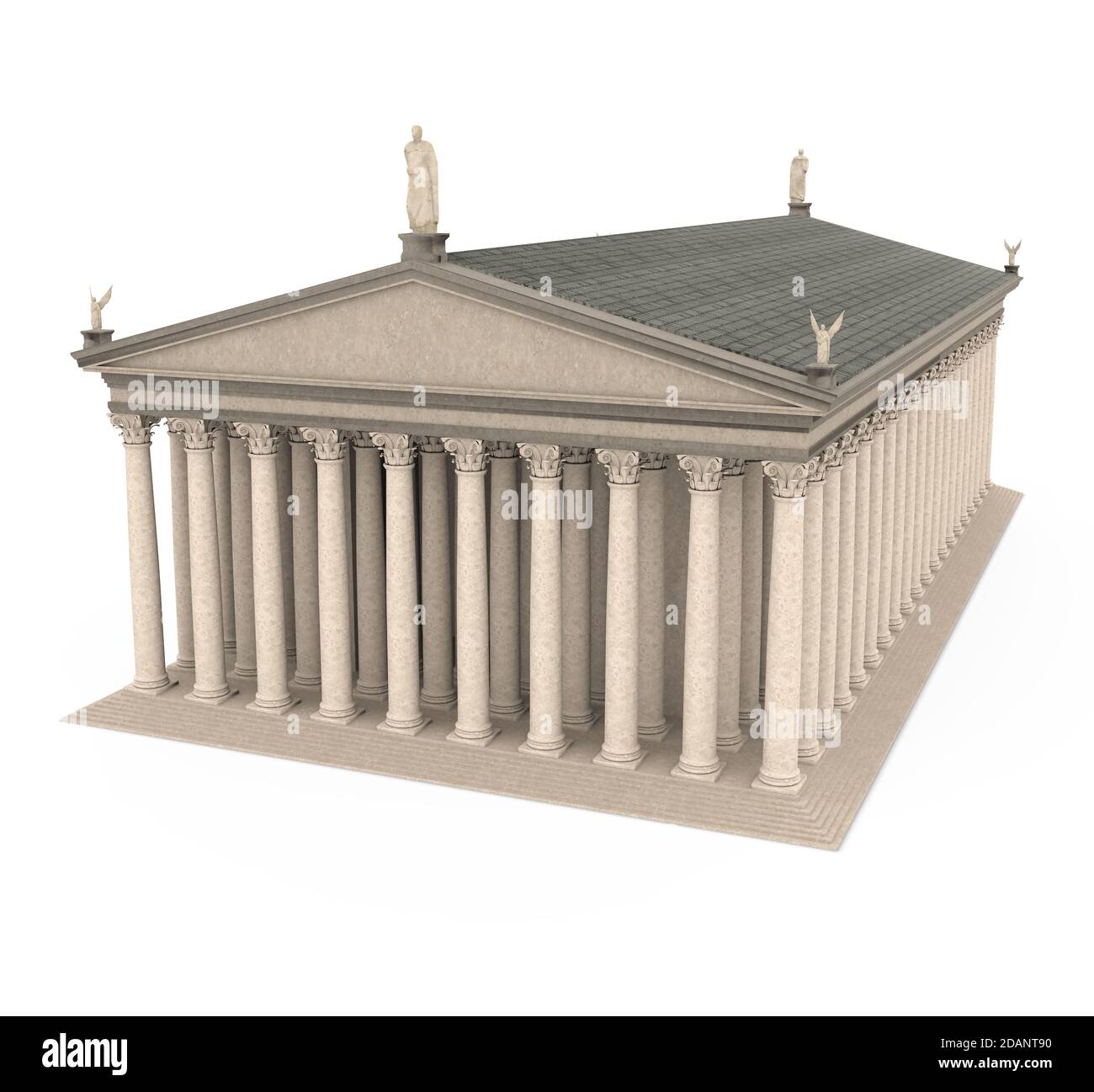Temple grec isolé Banque D'Images
