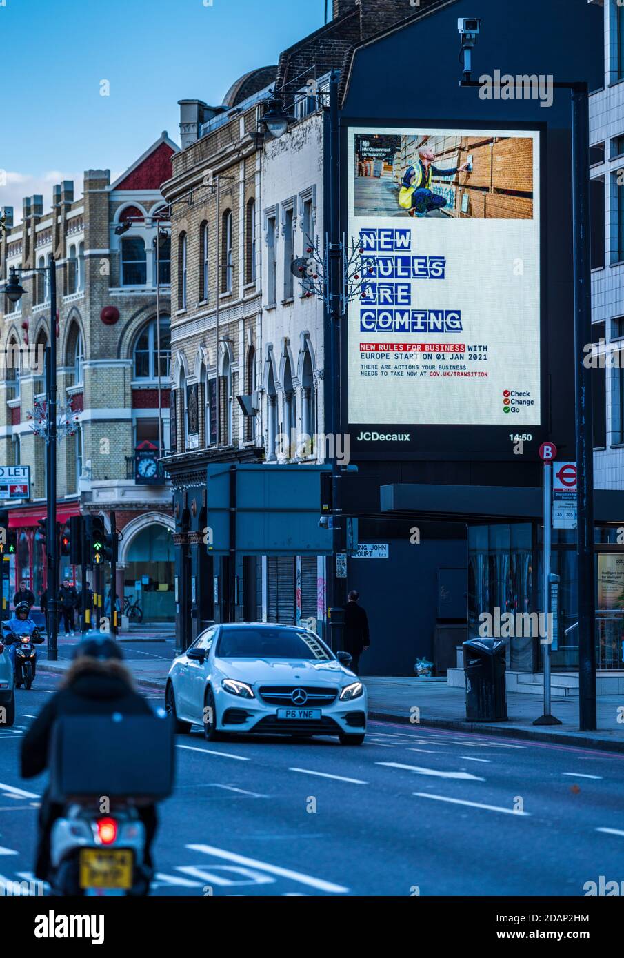 Affiche de la campagne de sensibilisation au Brexit Londres - affiche de la préparation au Brexit Londres - partie d'une campagne de sensibilisation du gouvernement britannique sur la fin de la transition du Brexit Banque D'Images