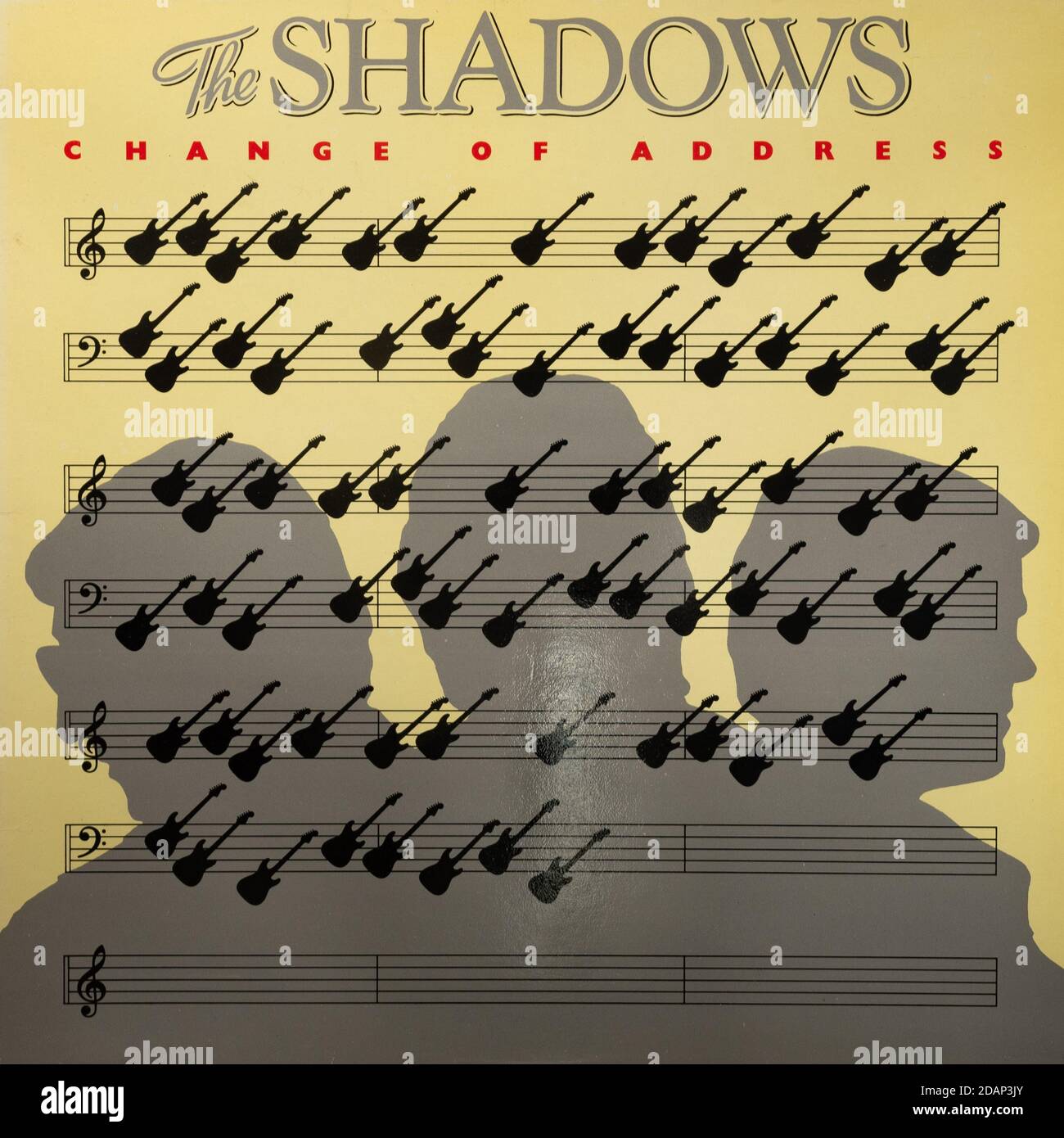 La couverture de l'album Shadows, change of Address, vinyle LP Banque D'Images