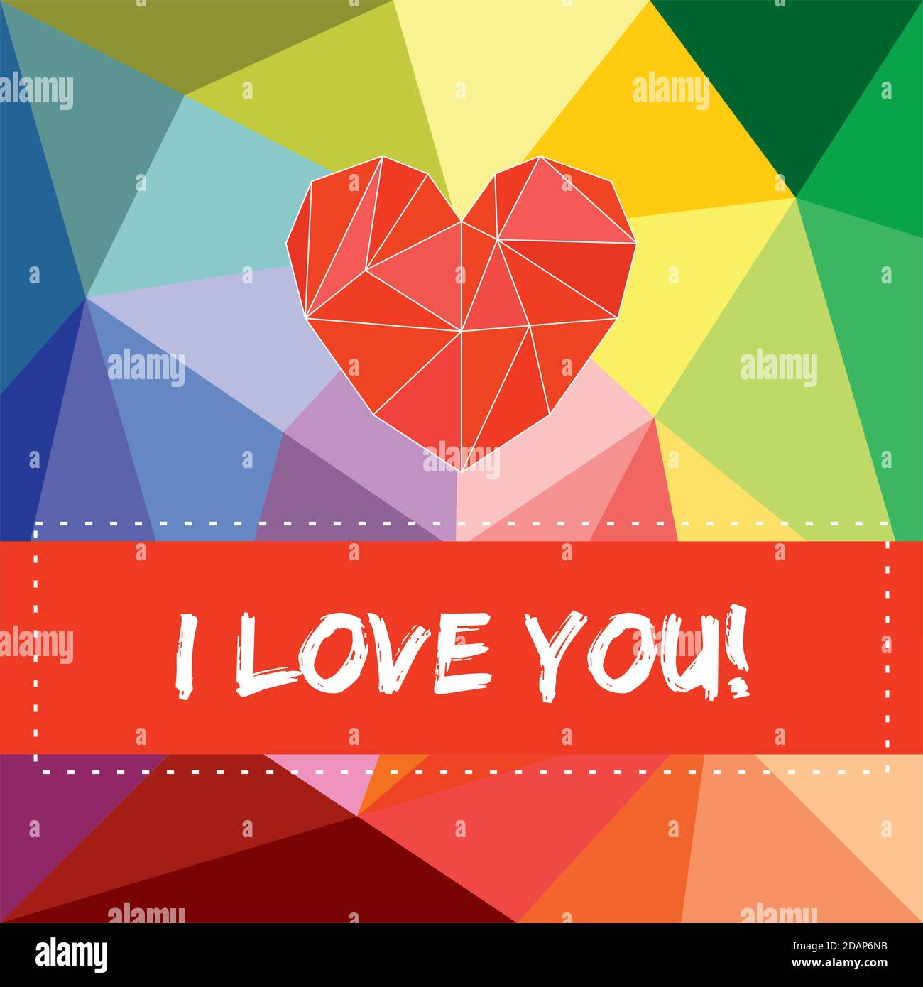 Je T Aime Carte Vectorielle Avec Coeur Sur La Surface D Emballage Arriere Plan Image Vectorielle Stock Alamy