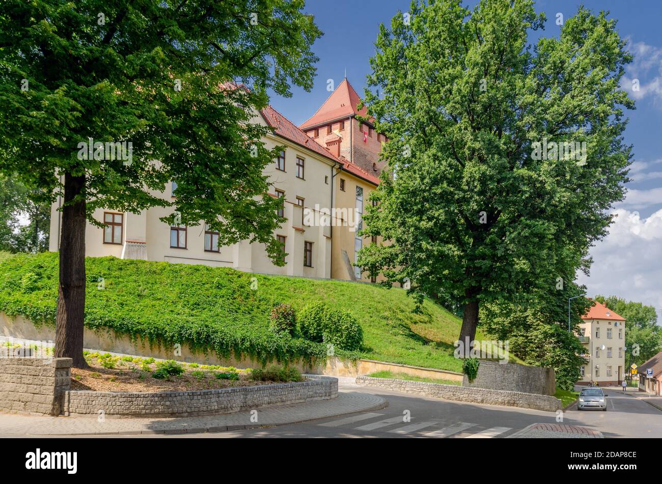 OSWIECIM, PROVINCE DE LA POLOGNE, POLOGNE; ger.: Auschwitz. Le château d'Oswiecim. Banque D'Images