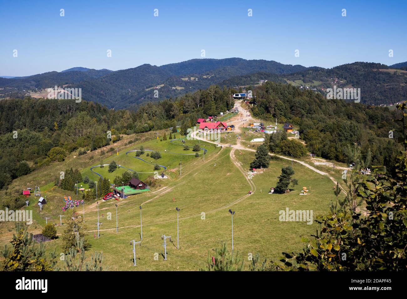 Remontée mécanique de Palenica à Pieniny, Pologne Banque D'Images