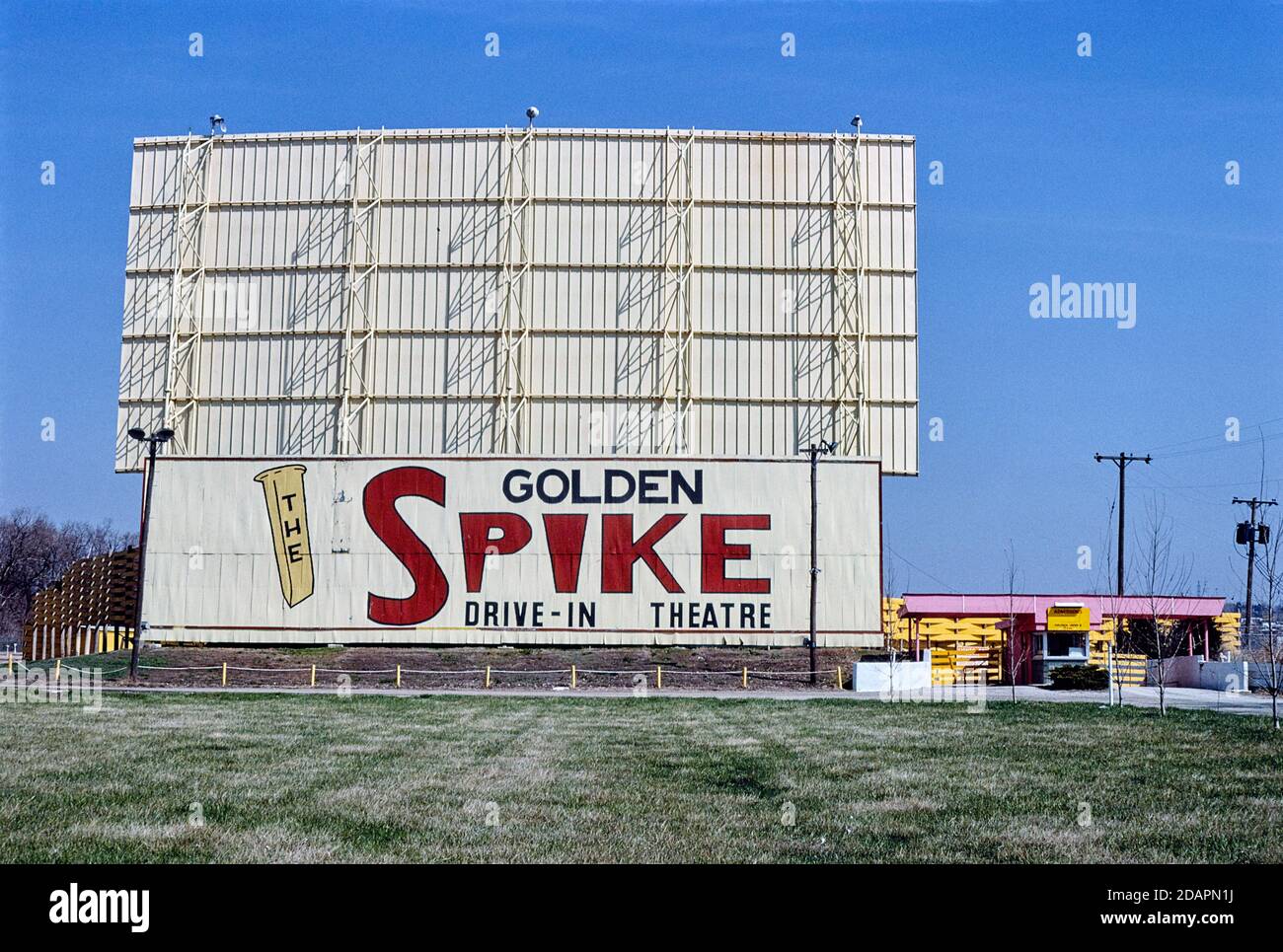 Golden Spike Drive-In, Omaha, Nebraska, États-Unis, John Margolies Roadside America Photograph Archive, 1980 Banque D'Images