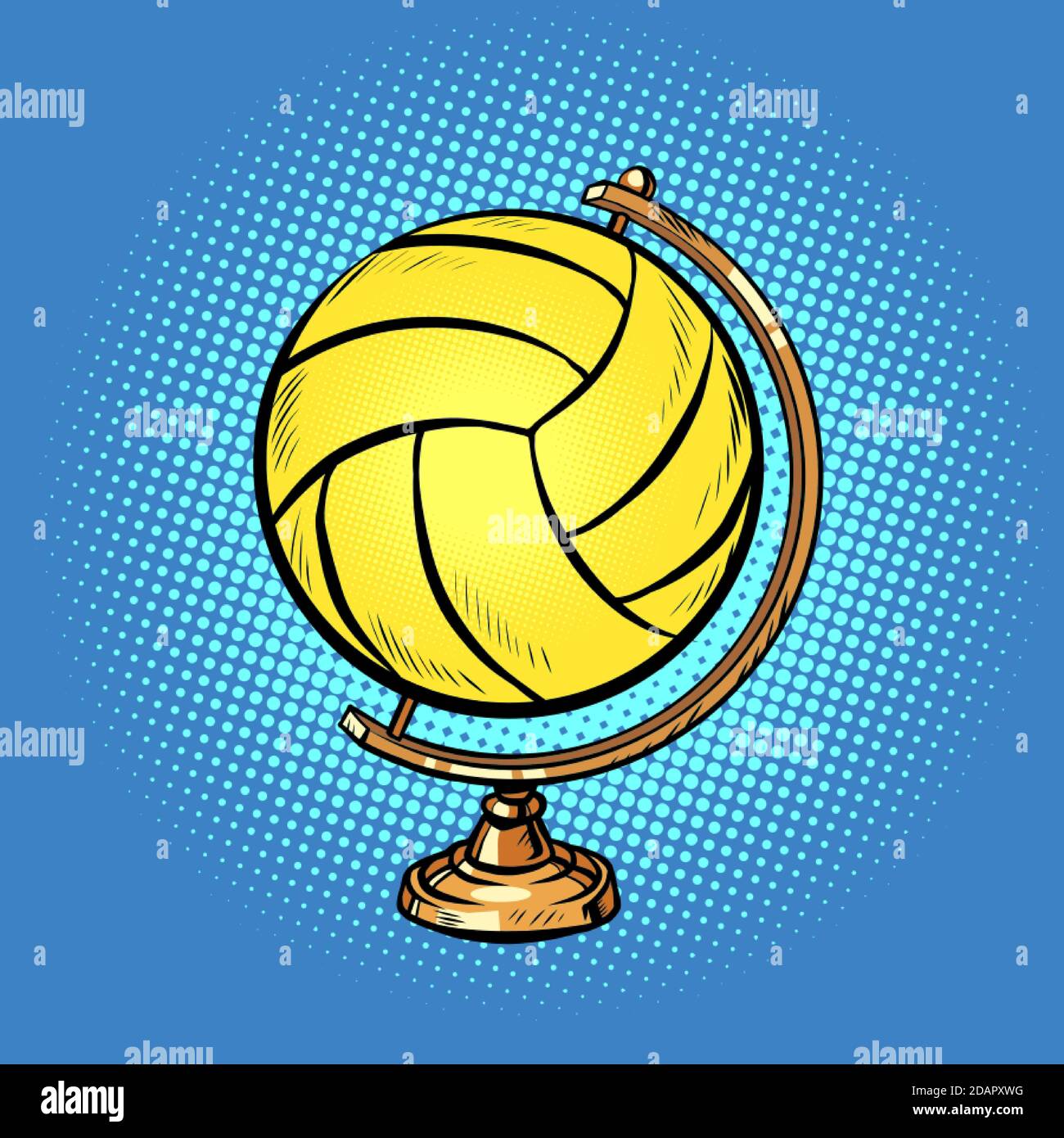 équipement de volley-ball international globe Illustration de Vecteur