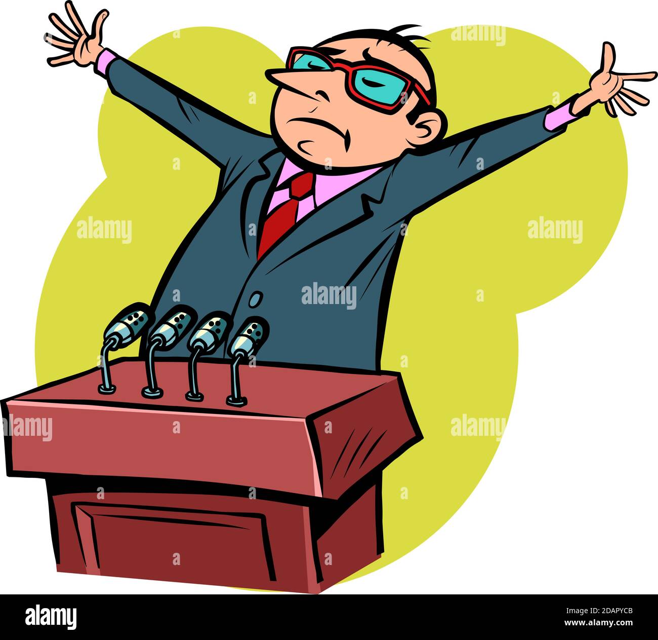 calme important prétentieux orateur sur le podium Illustration de Vecteur calme important prétentieux orateur sur le podium Illustration de Vecteur