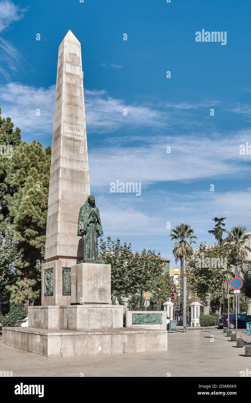 Monument à l'univers mécène san pascual baylon, Vila-Real, Castellon de la Plana, Espagne, Europe Banque D'Images