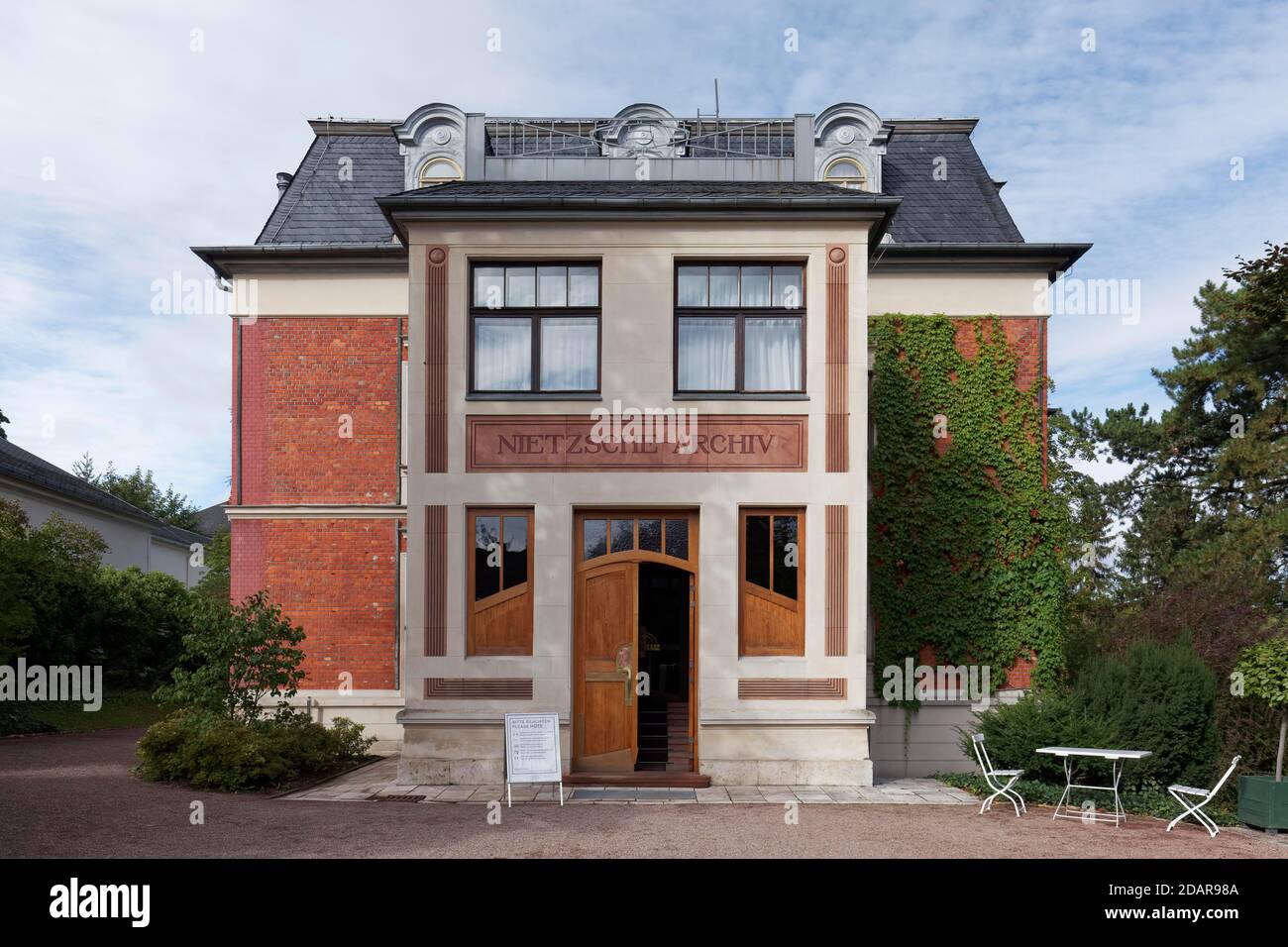 Nietzsche Archive, Villa Silberblick, architecte Henry van de Velde, Weimar, Thuringe, Allemagne Banque D'Images