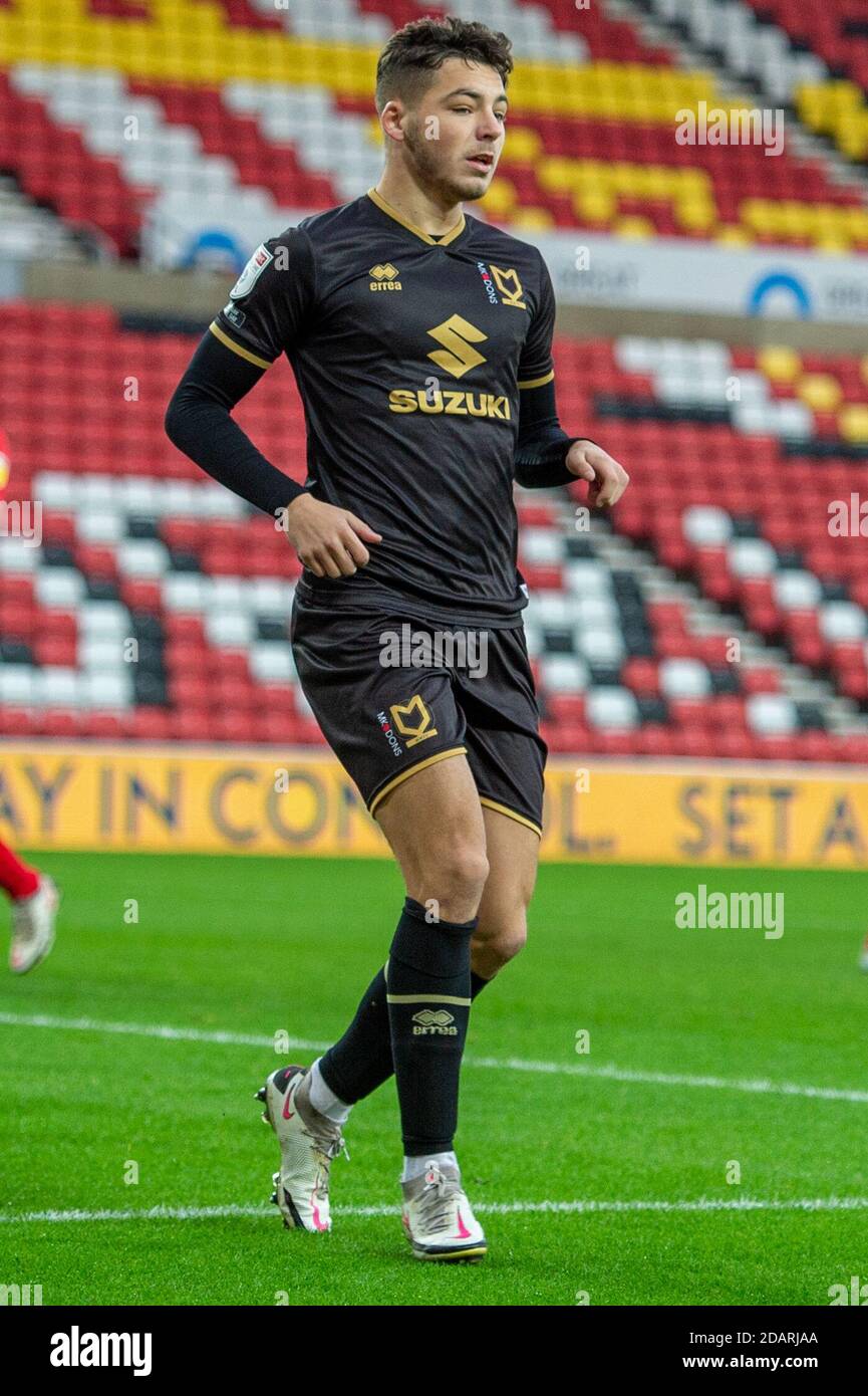 SUNDERLAND, ANGLETERRE. 14 NOVEMBRE Stephen Walker lors du match Sky Bet League 1 entre Sunderland et MK Dons au stade de Light, Sunderland, le samedi 14 novembre 2020. (Crédit : Trevor Wilkinson | ACTUALITÉS MI) crédit : ACTUALITÉS MI et sport /Actualités Alay Live Banque D'Images