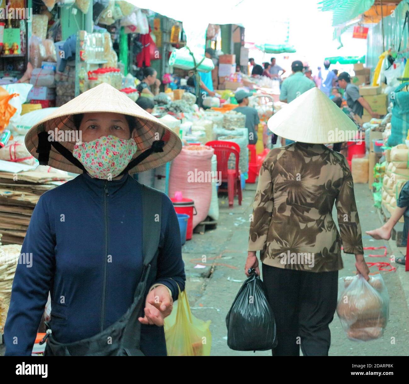 Style de vie quotidien, marchés à Cholon, à Ho Chi Minh ville, Vietnam. Banque D'Images