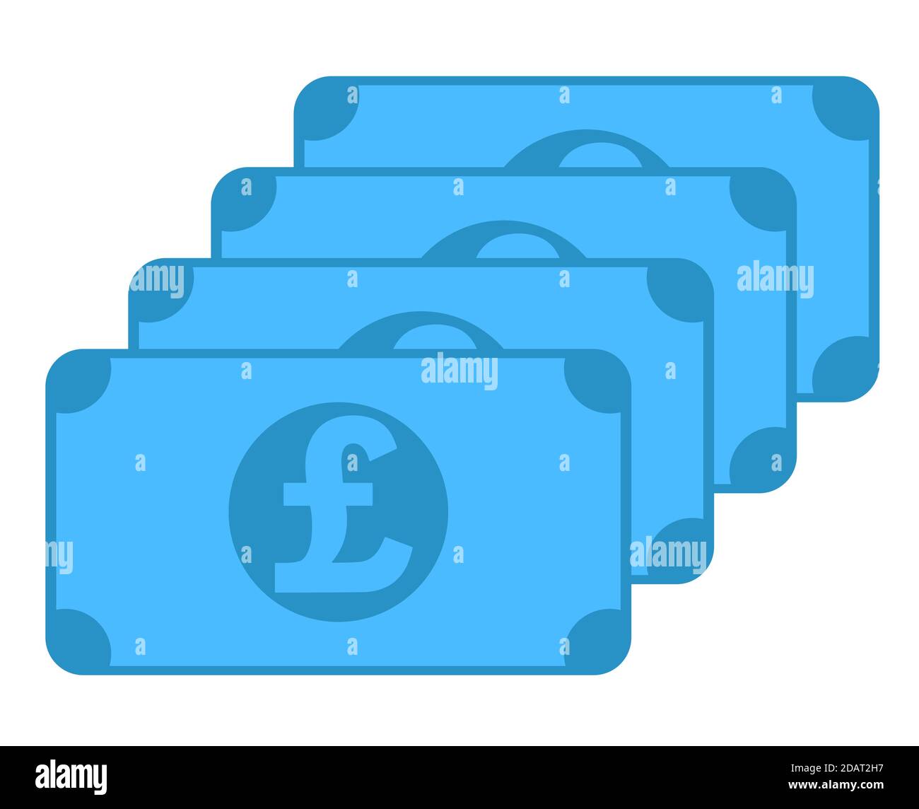 Icône de billet de banque GBP, design de symbole, collection colorée pour le Web et le mobile Illustration de Vecteur