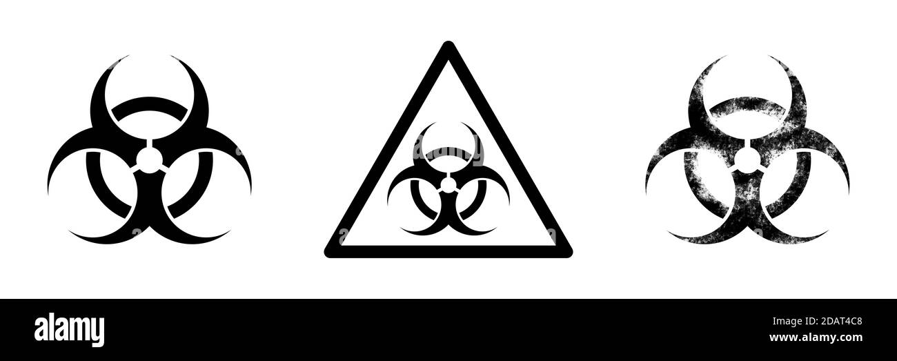 Série de symboles de pandémie isolée sur blanc Banque D'Images