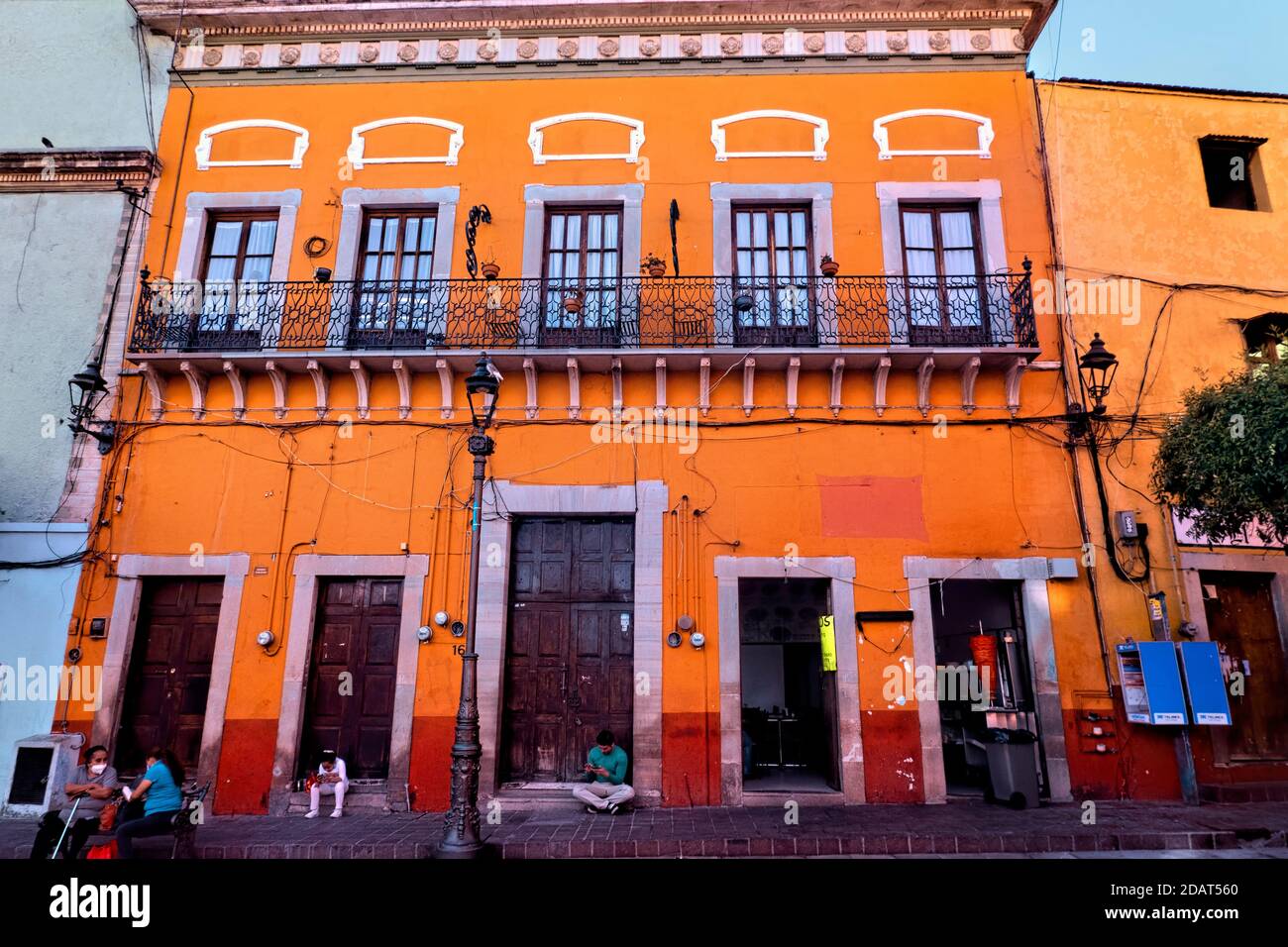 Architecture colorée à Guanajuato, patrimoine mondial de l'UNESCO, au Mexique Banque D'Images