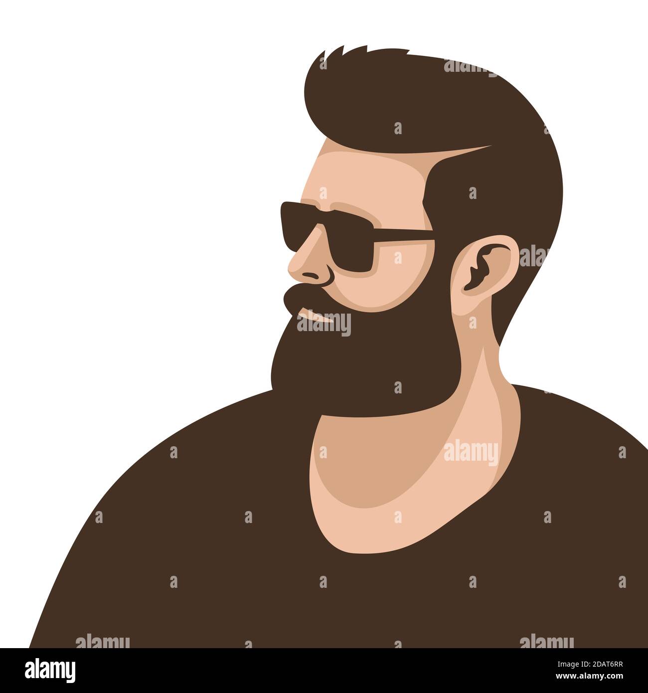 Vue de profil homme vector lunettes Banque de photographies et d'images à  haute résolution - Alamy