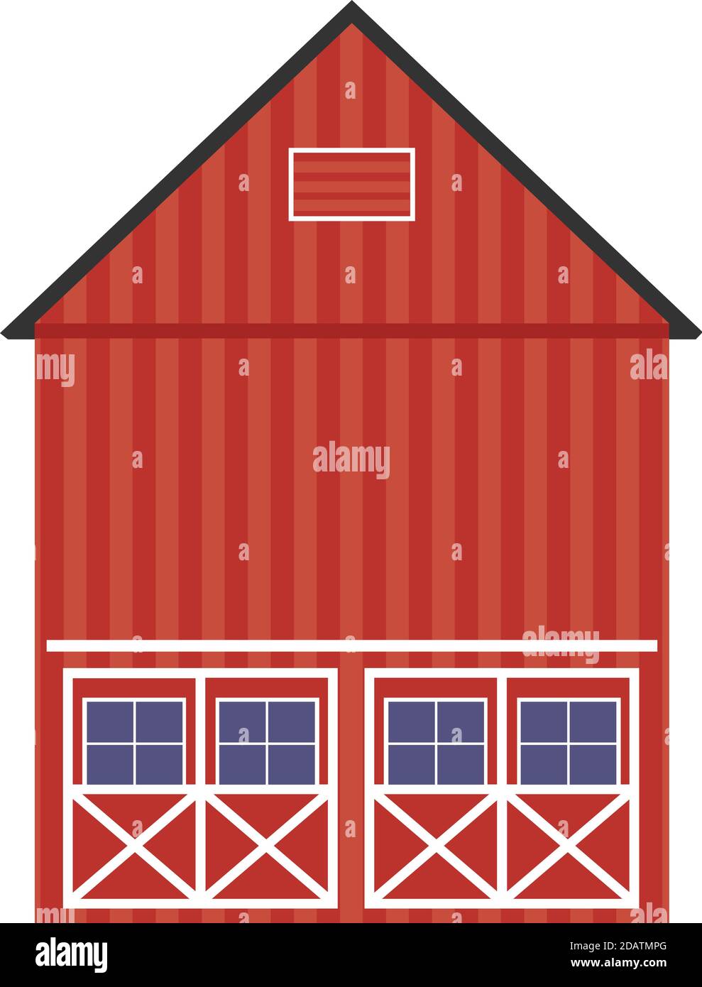 Agriculture et agriculture, bâtiment Barn champ agricole campagne vecteur plat Illustration Illustration de Vecteur