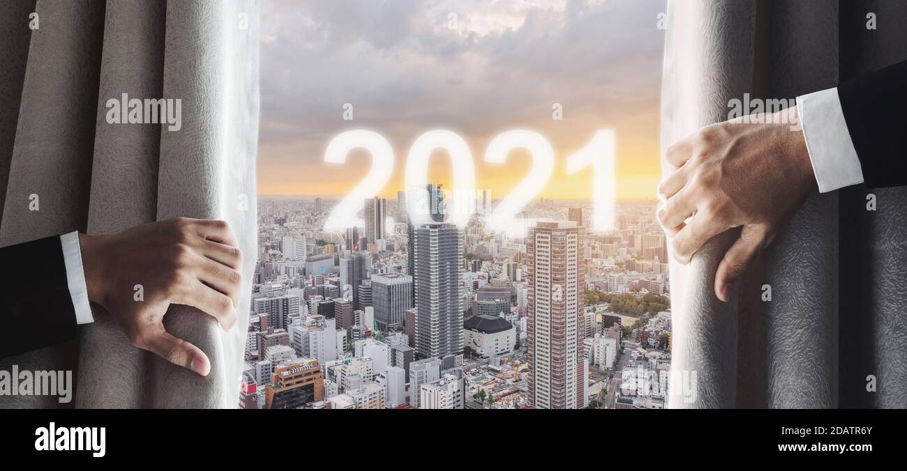 2021 nouvelle tendance des affaires et des investissements Banque D'Images