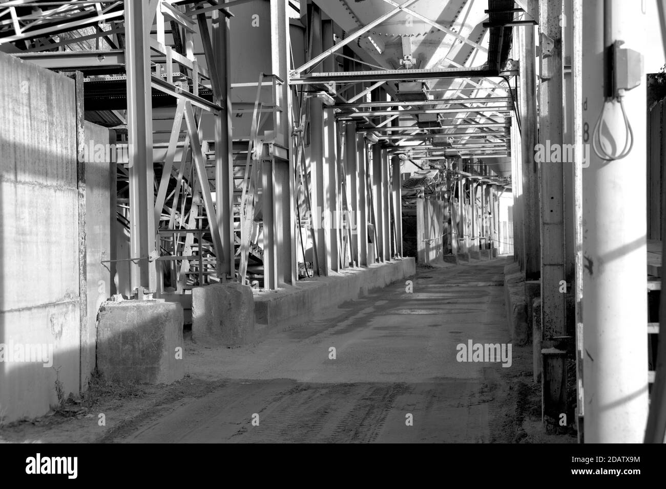 Station de chargement de gravier pour camions Banque D'Images