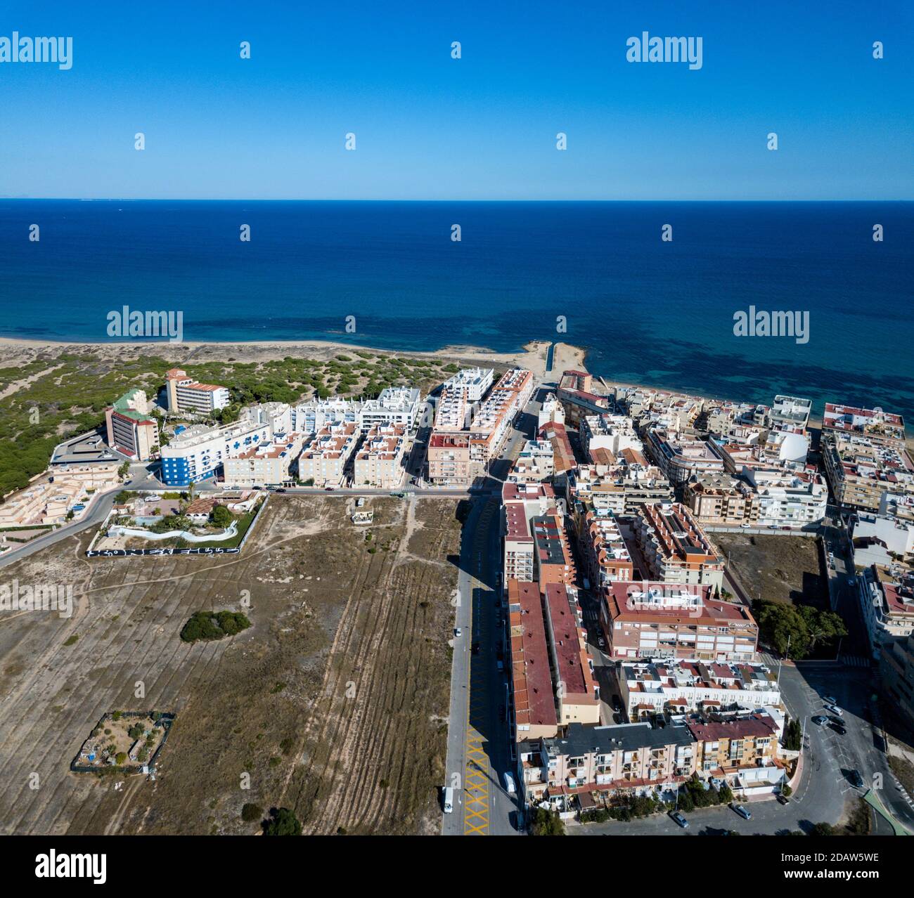 Photographie de drone Mavic Pro de la Mata, Torrevieja, Costa Blanca, Alicante, Espagne Banque D'Images
