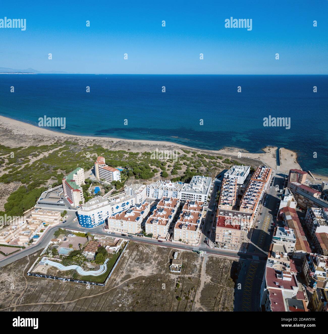 Photographie de drone Mavic Pro de la Mata, Torrevieja, Costa Blanca, Alicante, Espagne Banque D'Images