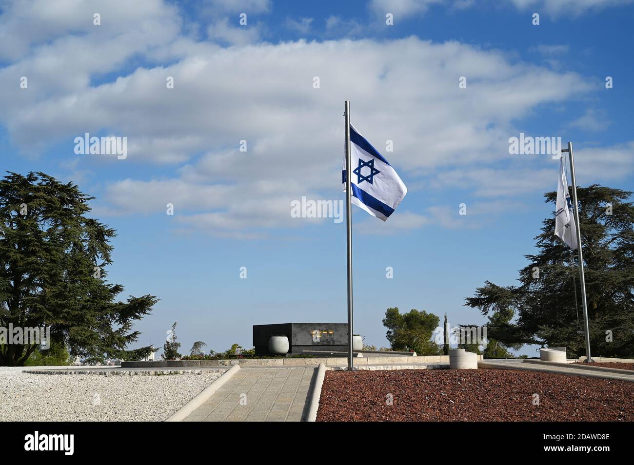 Tombe de Herzl sur le mont Herzl Banque D'Images