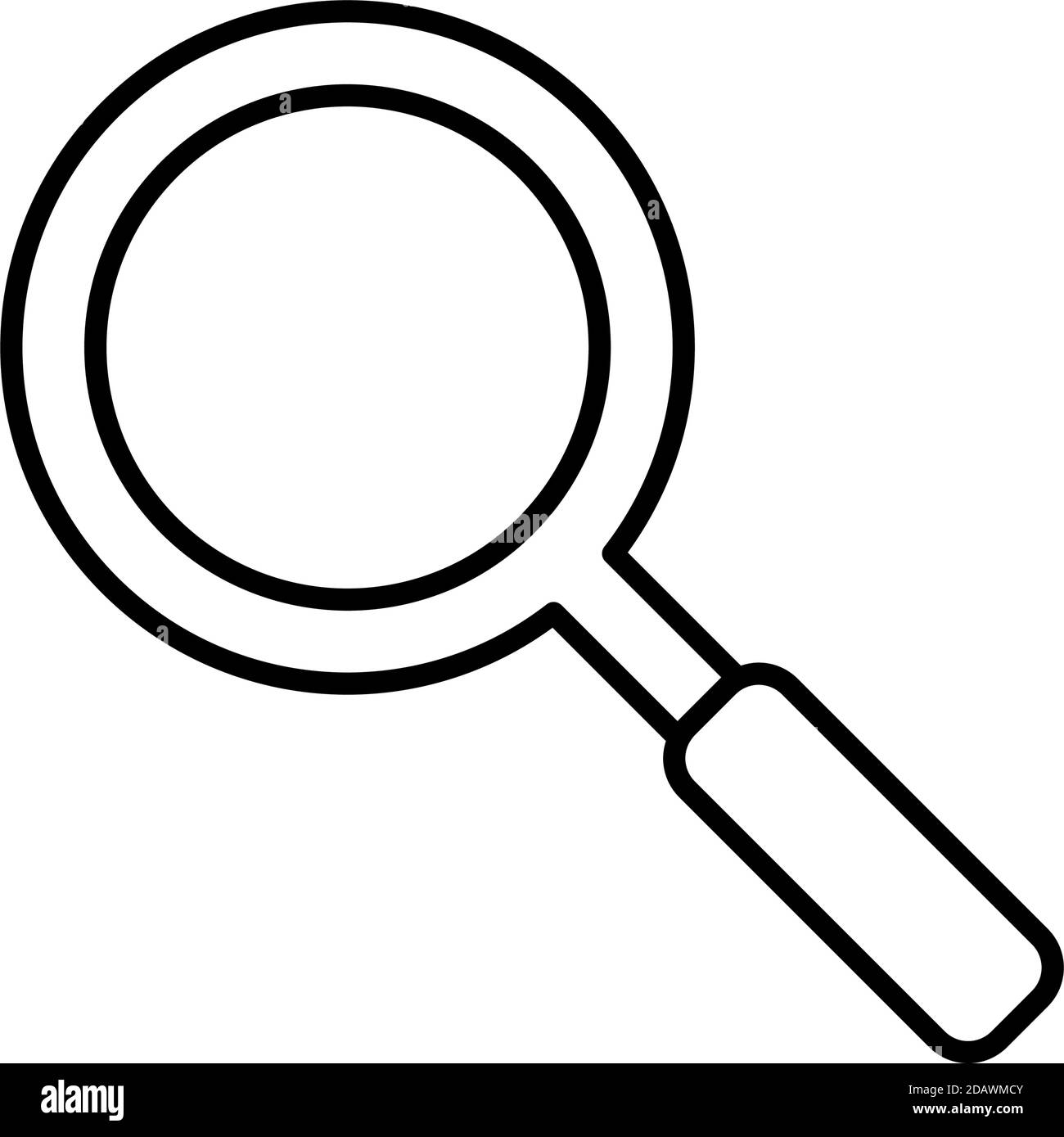 rechercher style de ligne de loupe icône dessin d'illustration