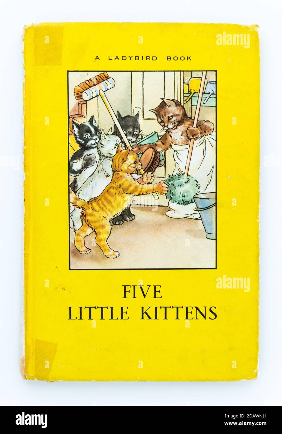 Le livre cinq petits Kittens Ladybird Banque D'Images