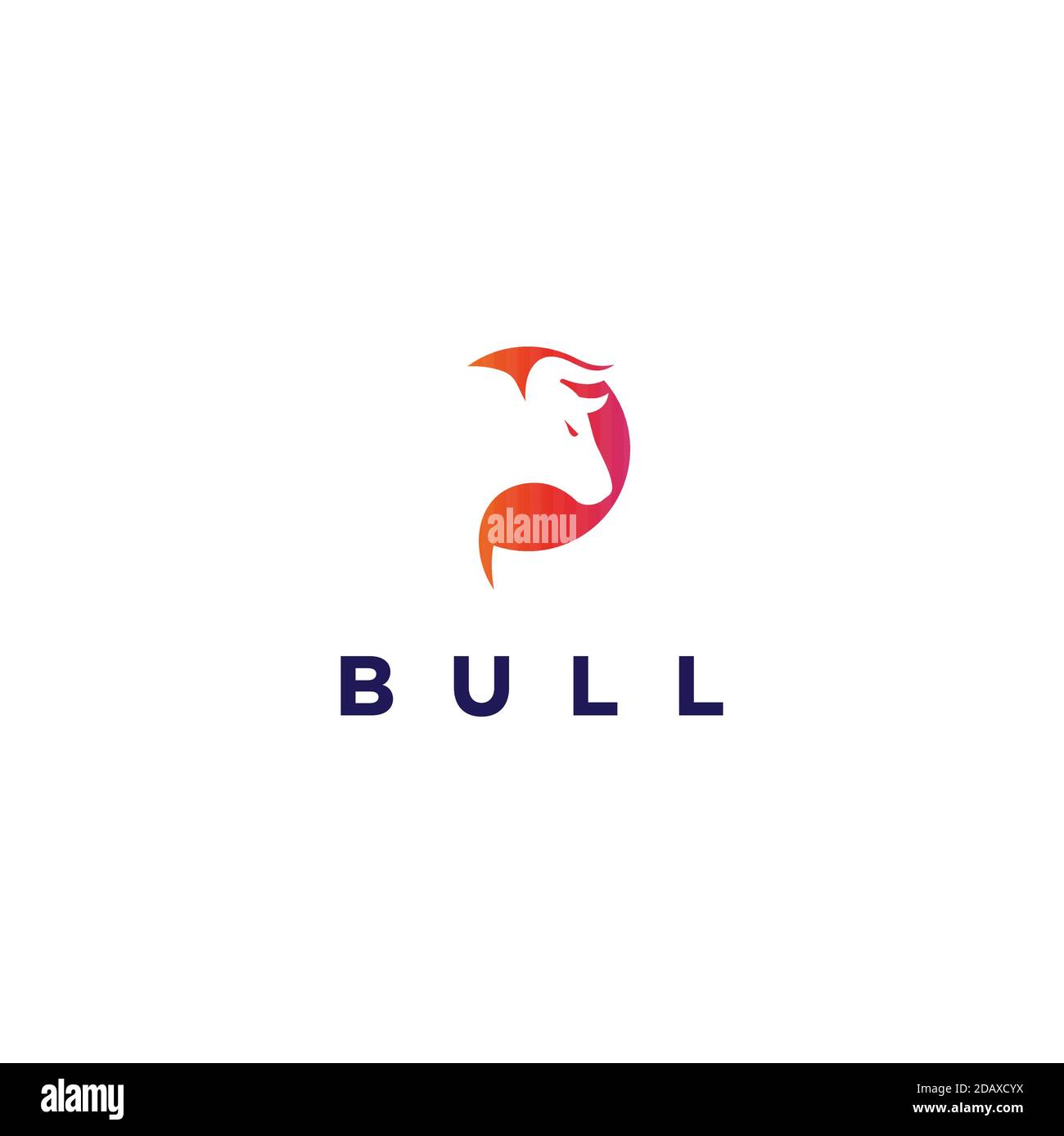 Design moderne abstrait logo tête de taureau Premium Vector Illustration de Vecteur