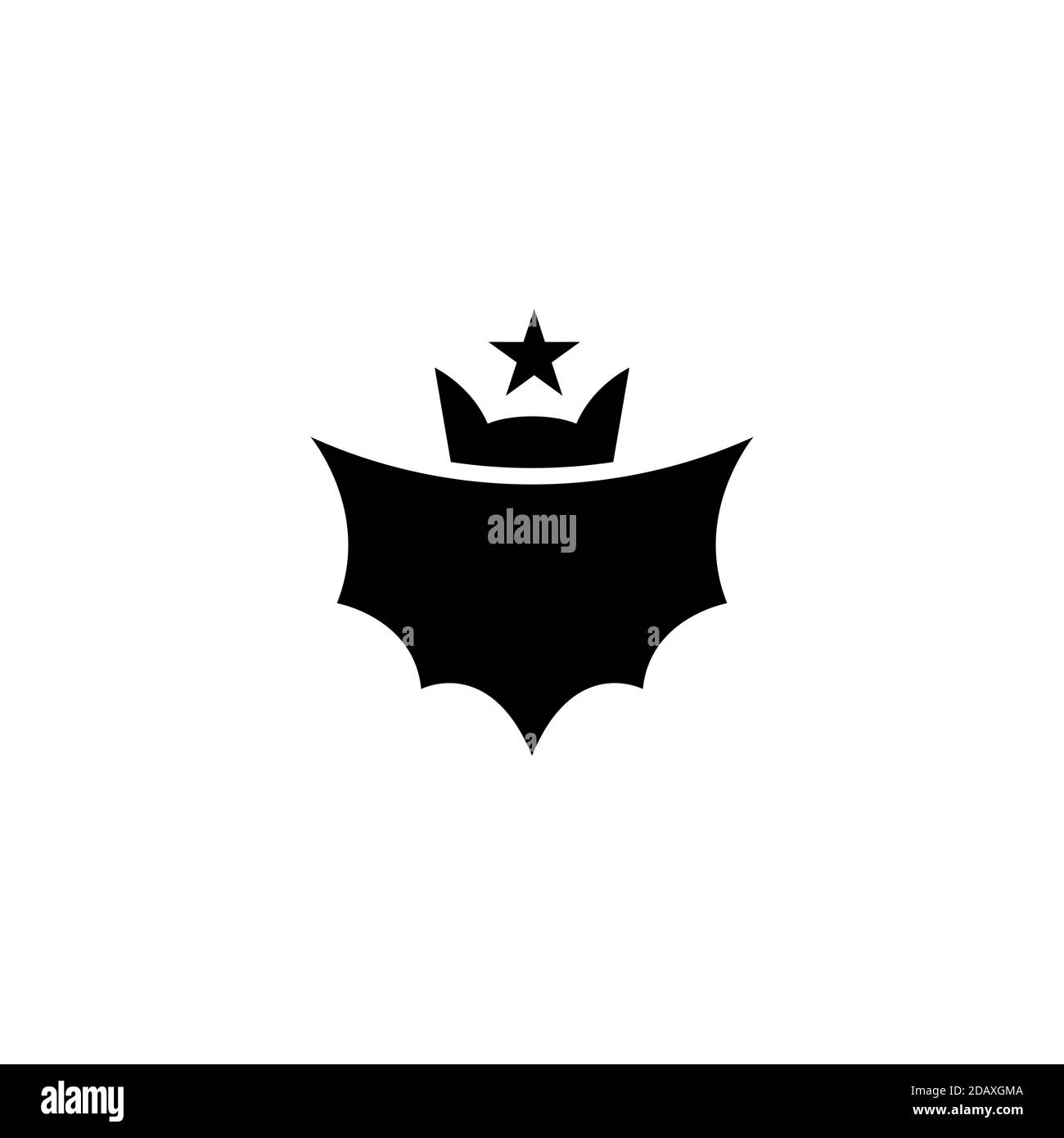 chauve-souris avec logo en forme d'étoile Illustration de Vecteur